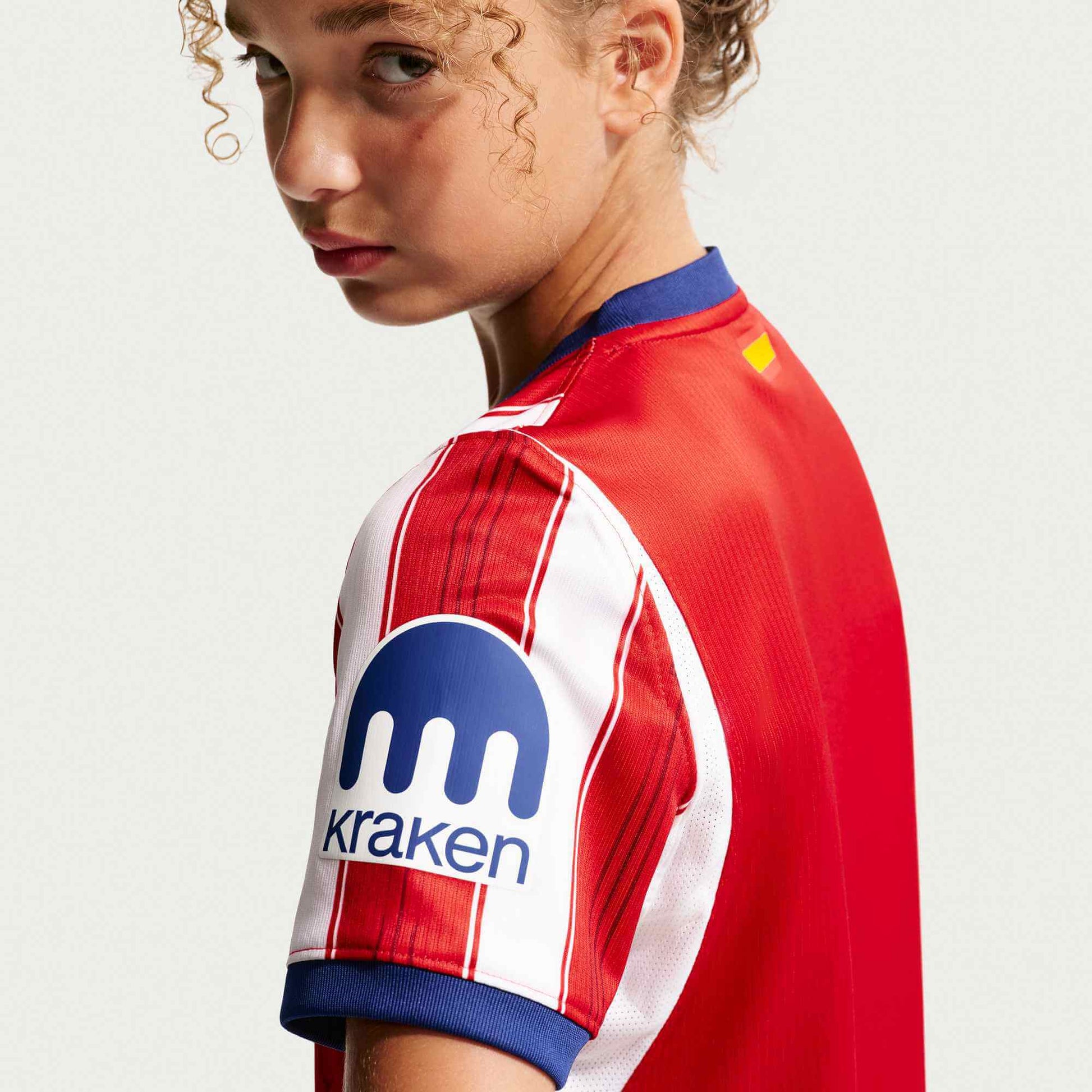 Nike 2026-27 Atletico Madrid Youth Stadium Home Soccer Jersey (Detail 2)