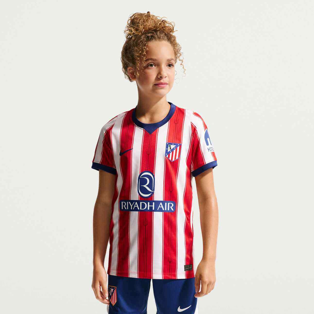 Nike 2026-27 Atletico Madrid Youth Stadium Home Soccer Jersey (Model -Front)
