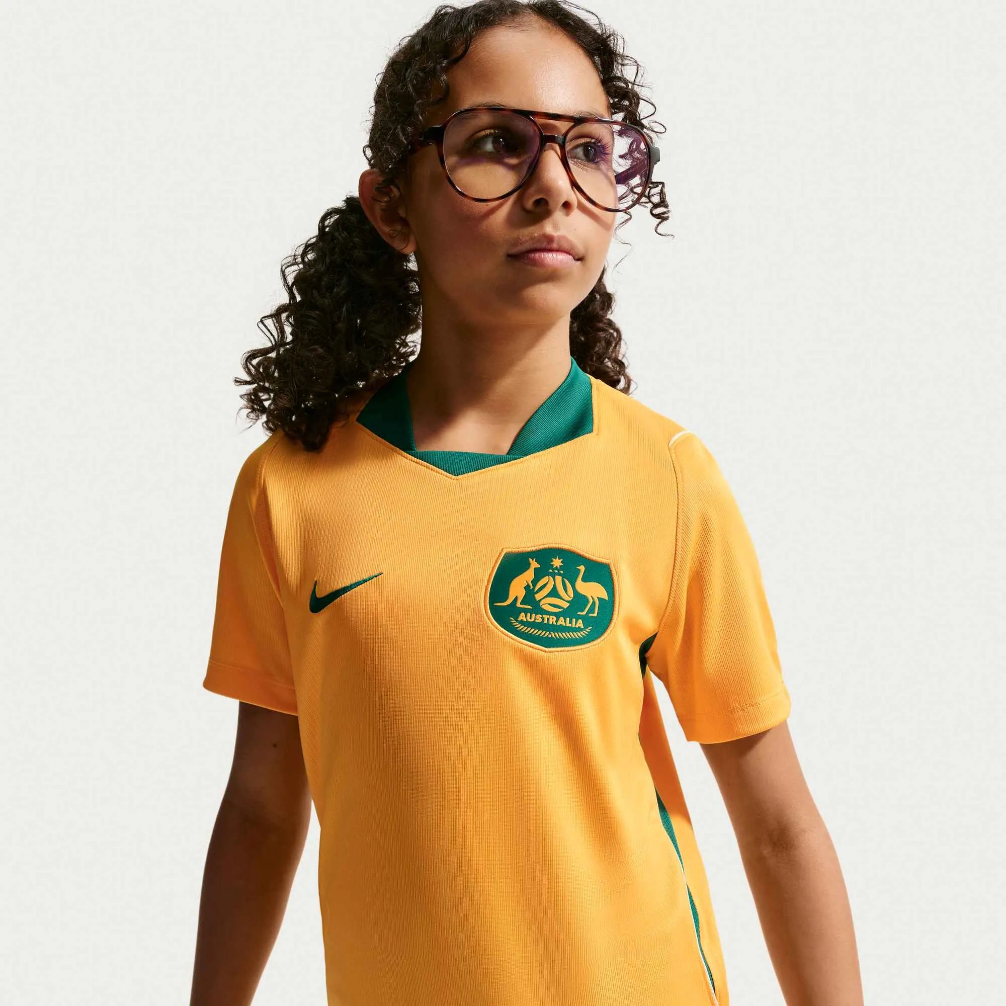 Nike 2026-27 Australia Youth Stadium Home Soccer Jersey (Front 2)