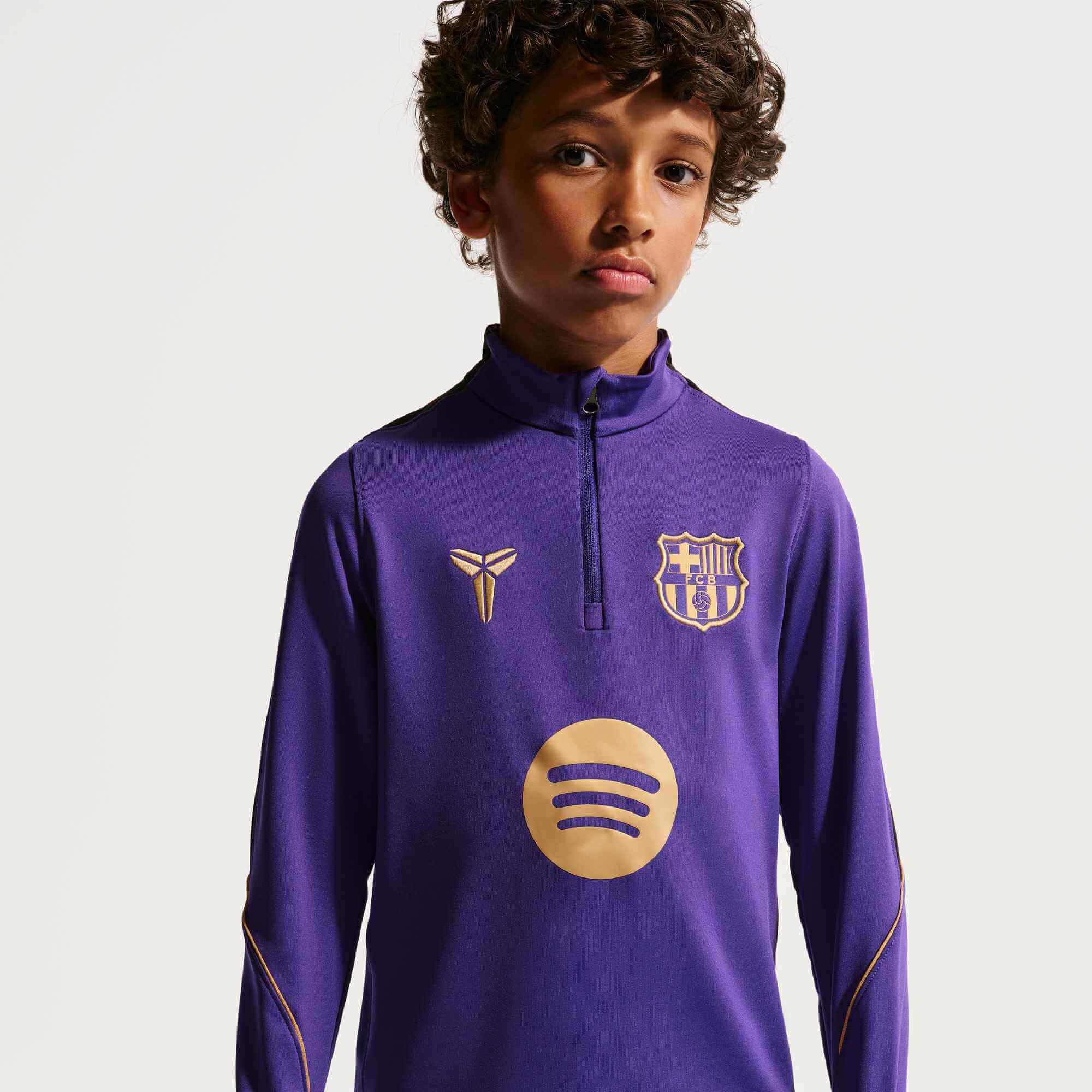 Nike 2026-27 Barcelona Away Youth Strike Drill Top (Model 2 - Front)