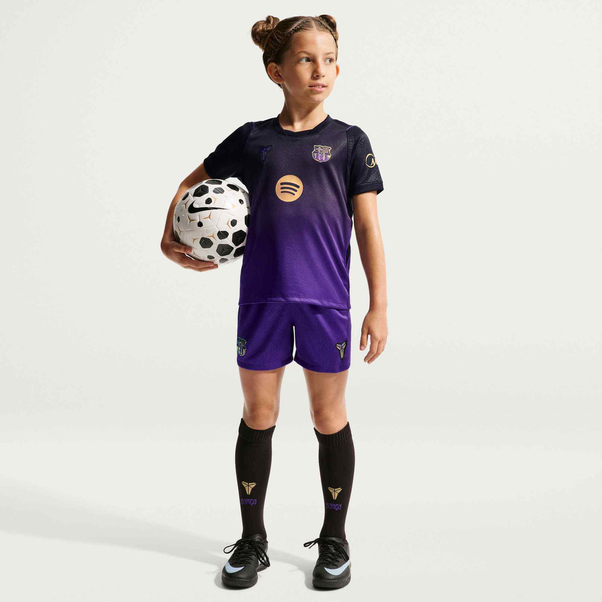 Nike 2026-27 Barcelona Little Kid's Stadium Away Kit (Model - Front)