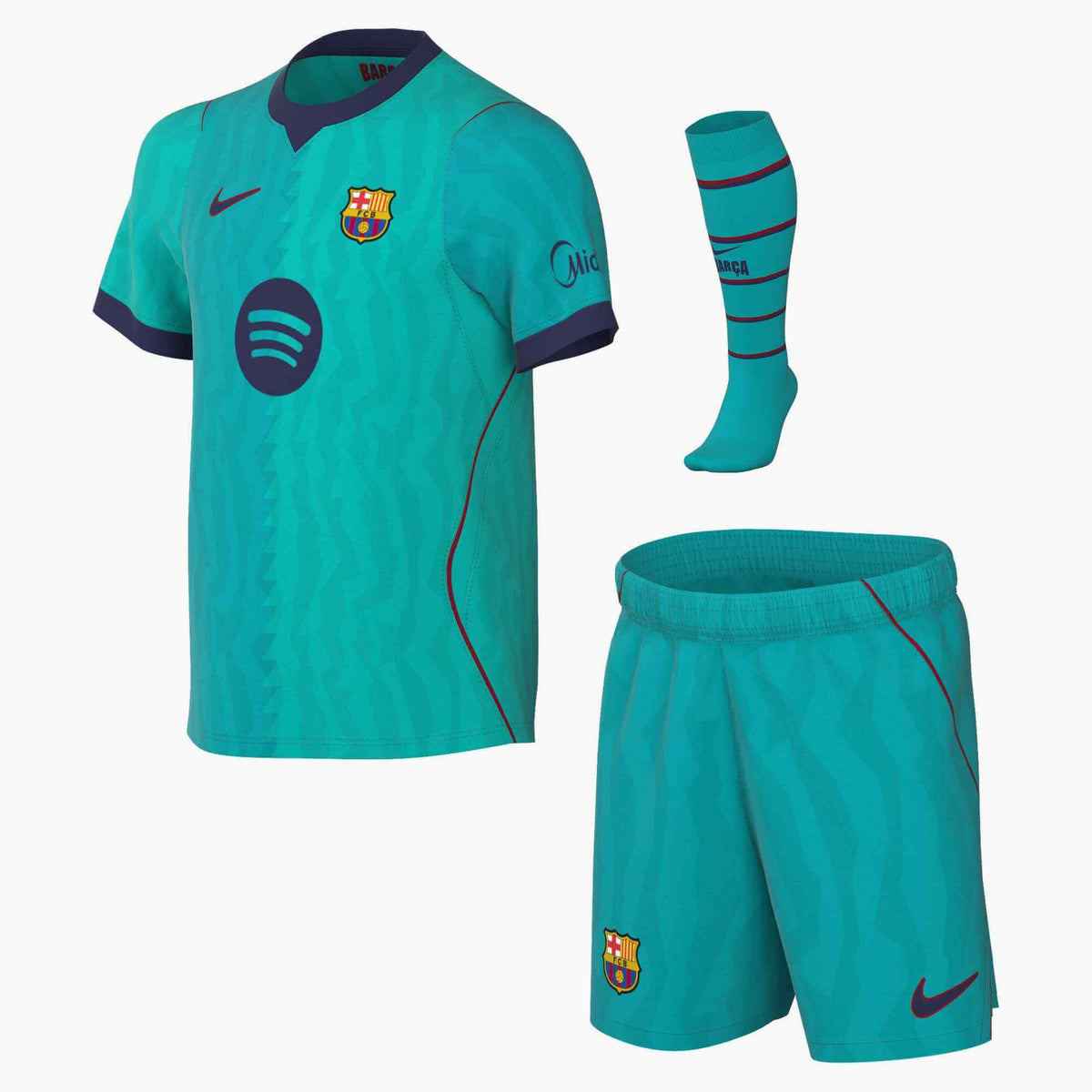 Nike 2026-27 Barcelona Little Kid's Stadium Third Kit (Set - Front)