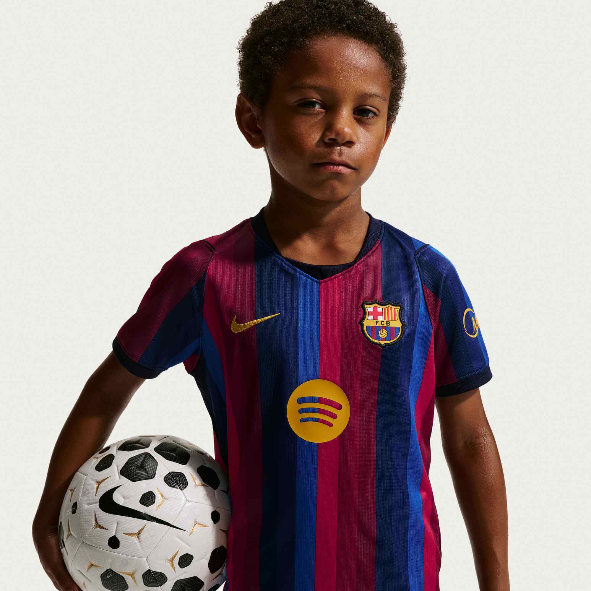 Nike 2026-27 Barcelona Little Kids' Stadium Home Kit (Jersey - Front)