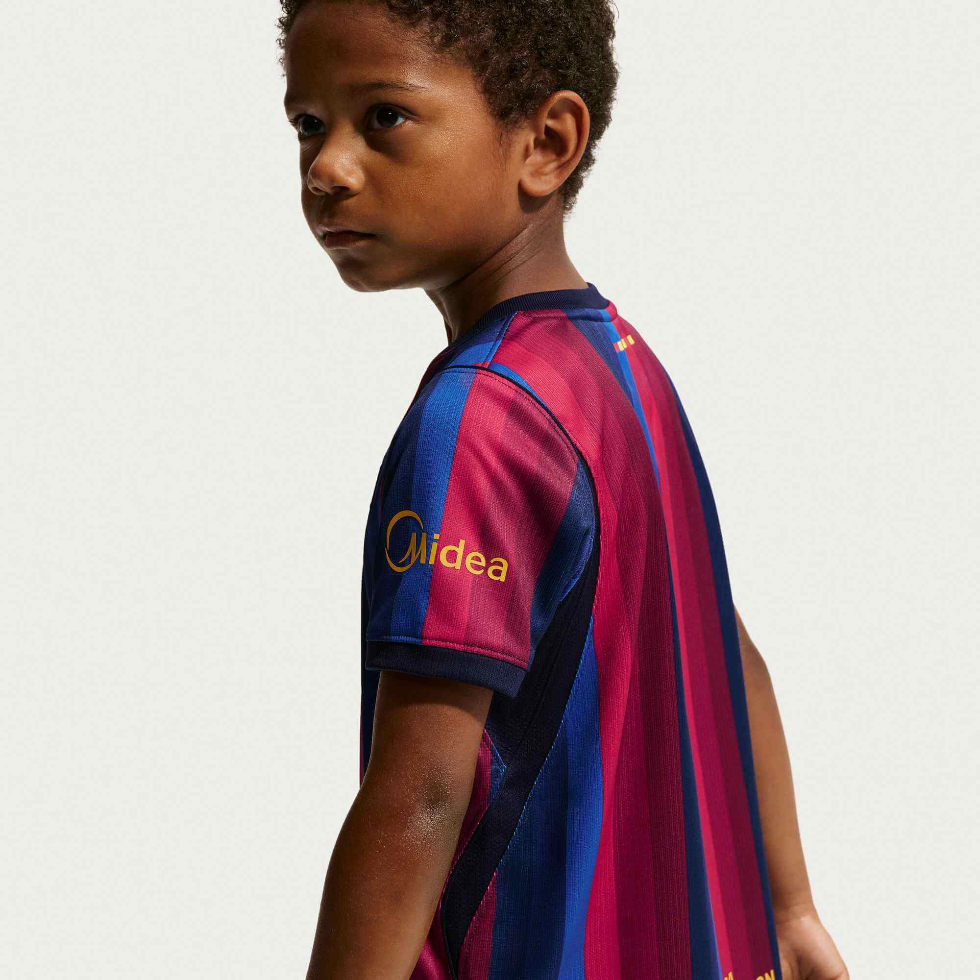 Nike 2026-27 Barcelona Little Kids' Stadium Home Kit (Jersey - Side)