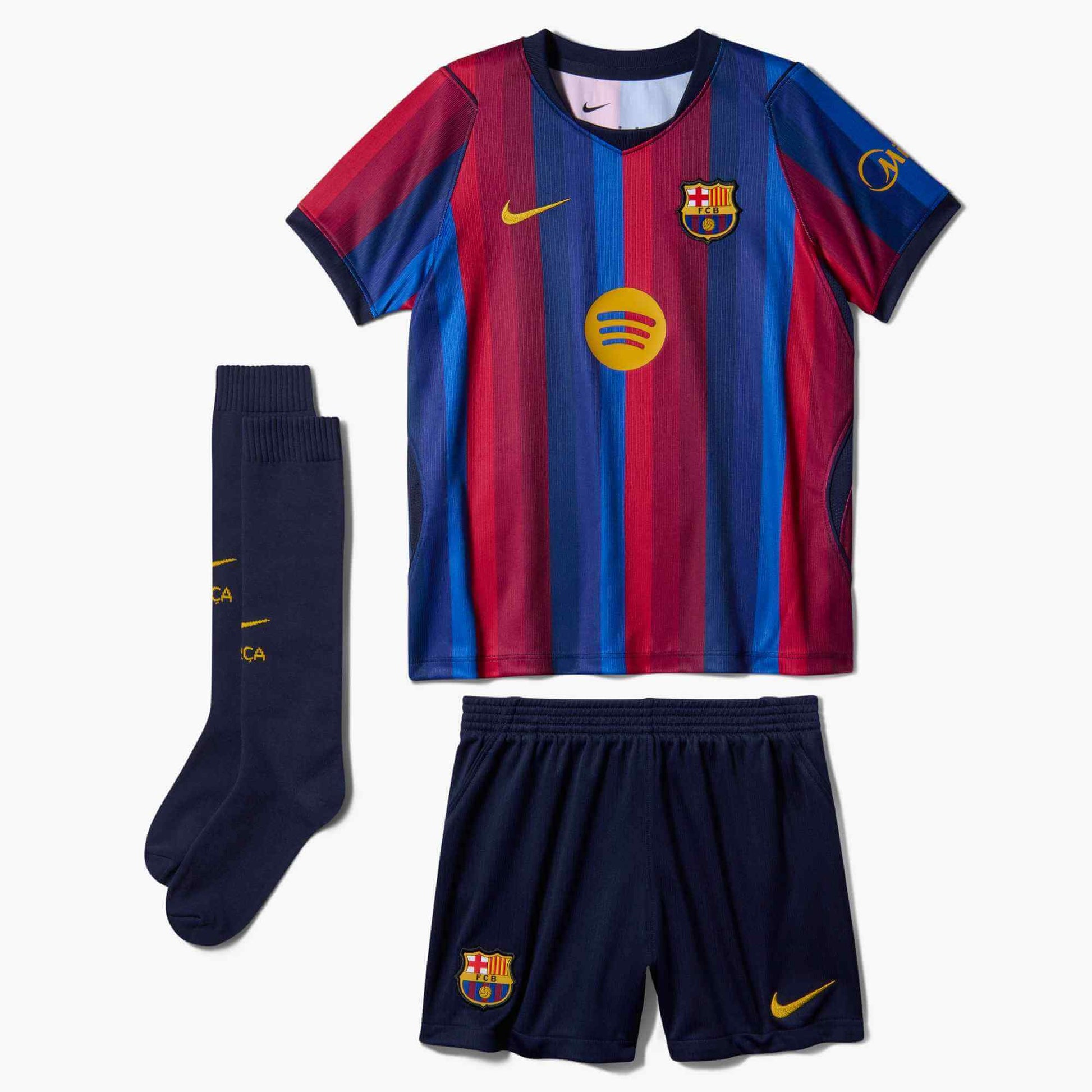 Nike 2026-27 Barcelona Little Kids' Stadium Home Kit (Set - Front)