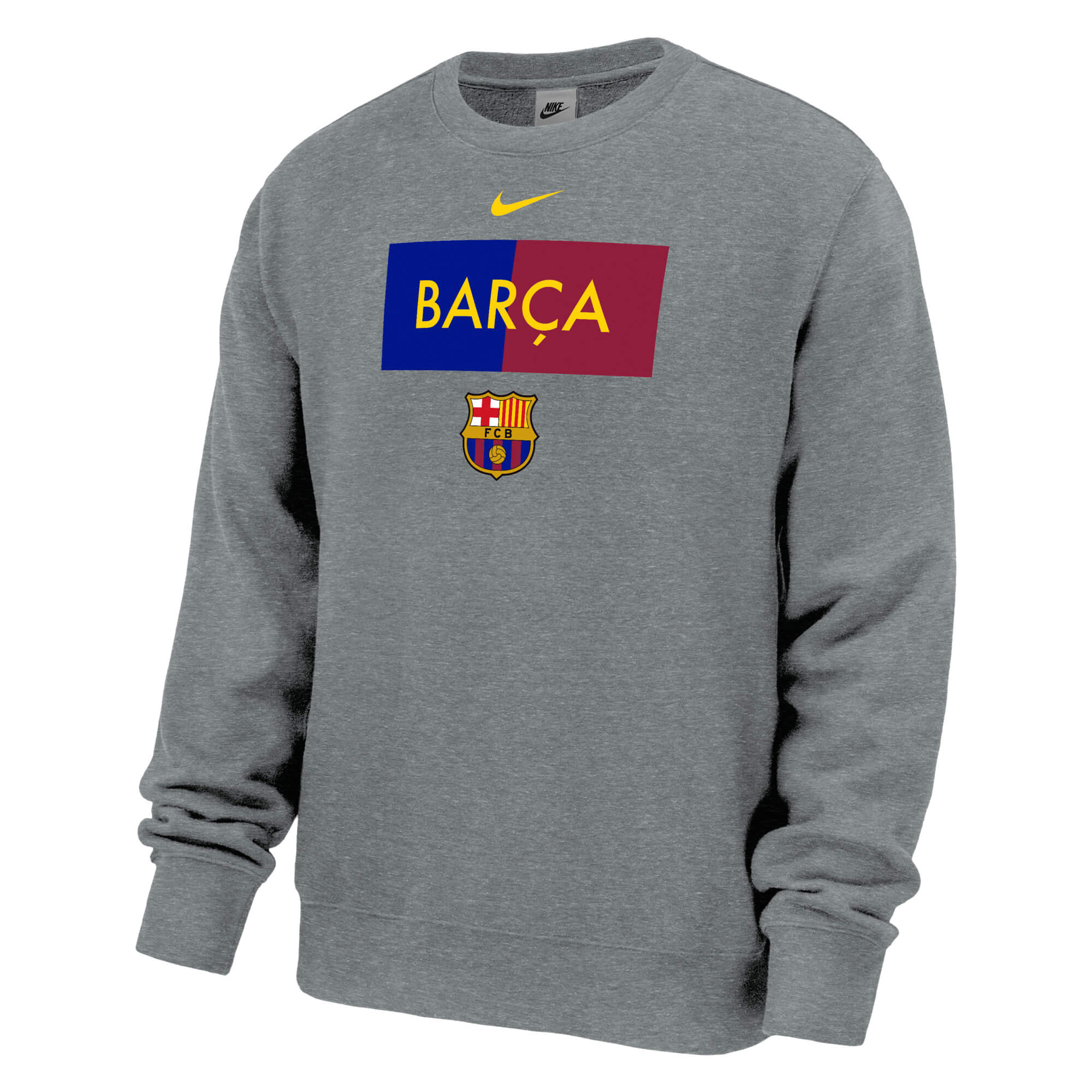 Nike 2026-27 Barcelona Men's Club Fleece Crewneck Sweatshirt (Front)