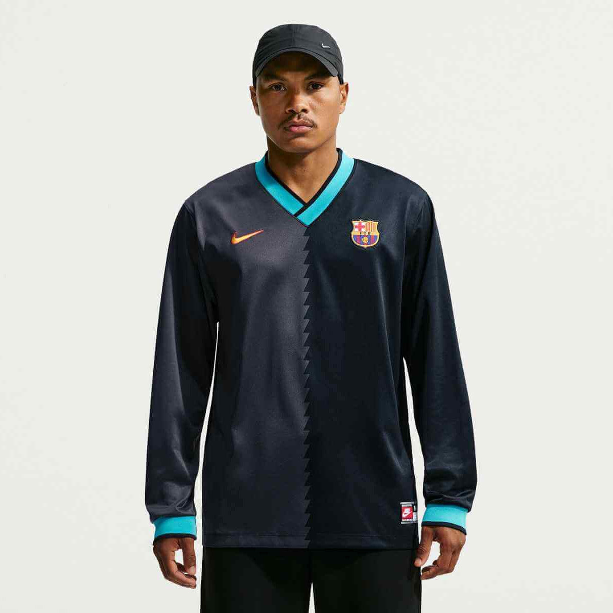 Nike 2026-27 Barcelona Men's Energy Third Long-Sleeve Soccer Jersey (Model - Front)