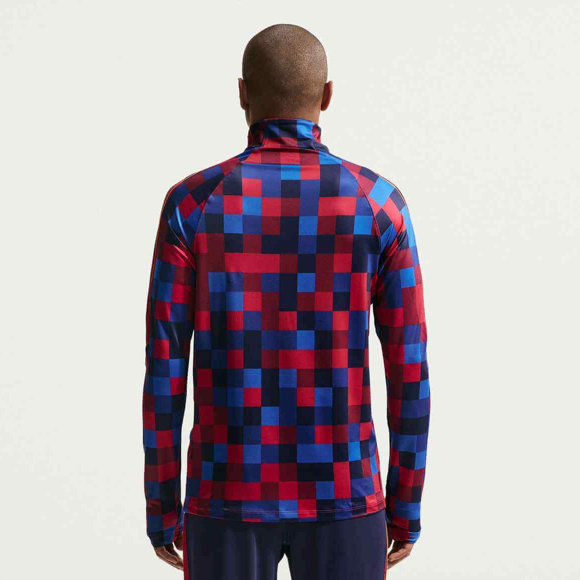 Nike 2026-27 Barcelona Men's Home Pre-Match Strike Drill Top (Model - Back)
