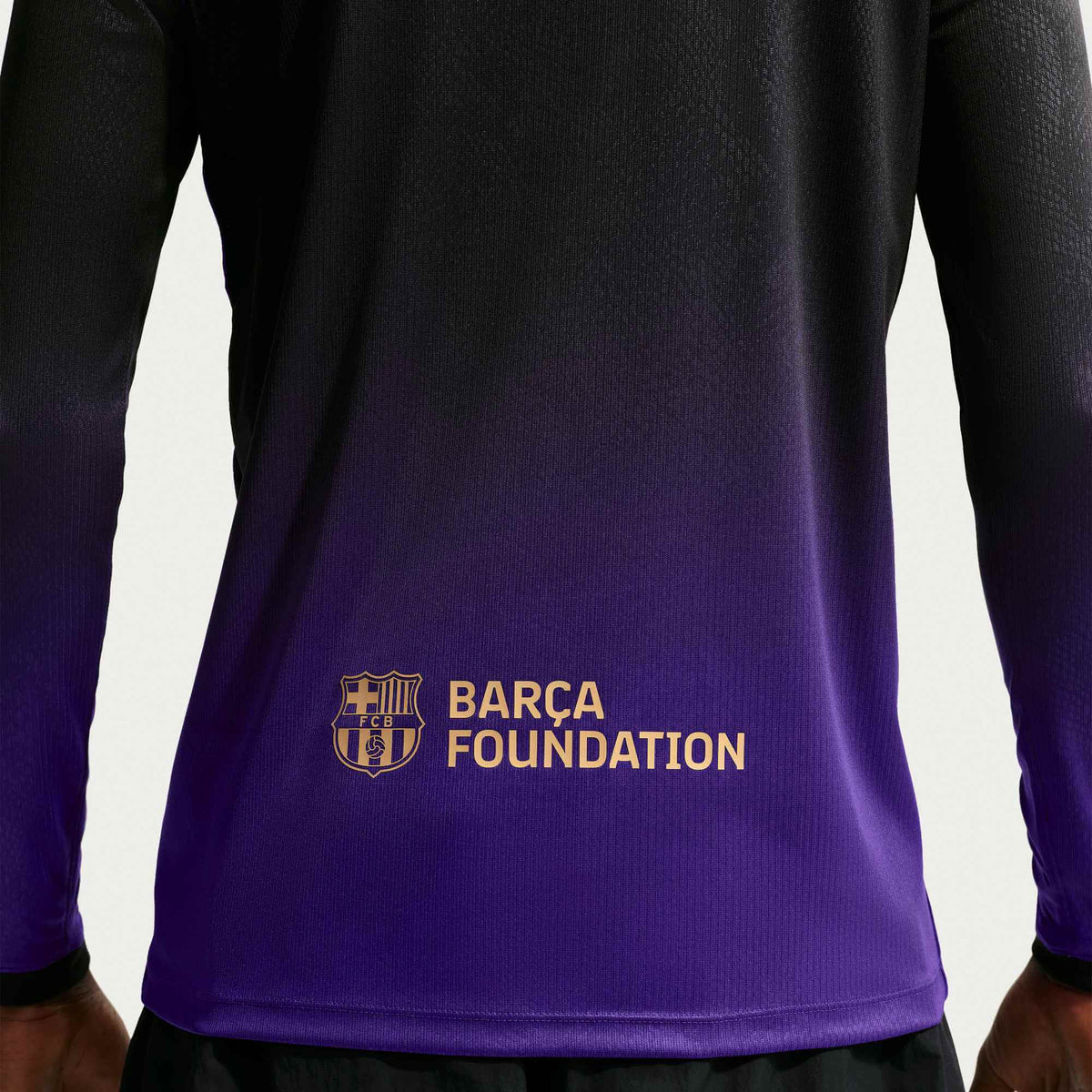 Nike 2026-27 Barcelona Men's Stadium Away Long-Sleeve Soccer Jersey (Detail 3)