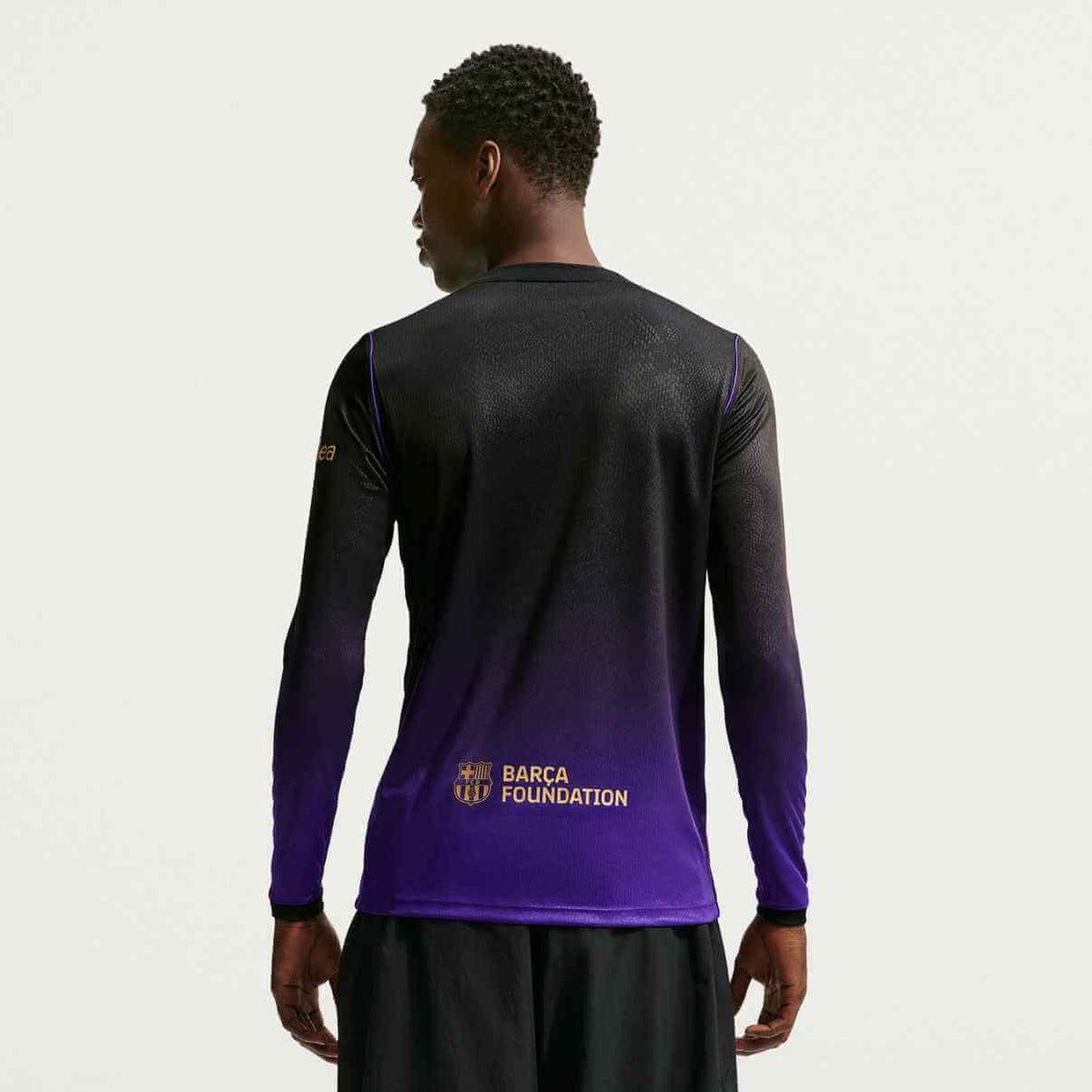 Nike 2026-27 Barcelona Men's Stadium Away Long-Sleeve Soccer Jersey (Model - Back)