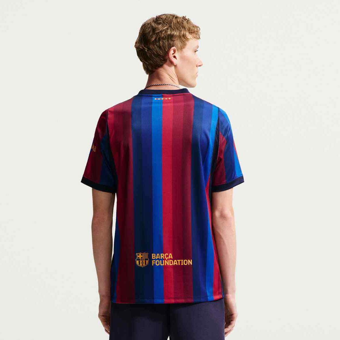 Nike 2026-27 Barcelona Men's Stadium Home Soccer Jersey (Model - Back)