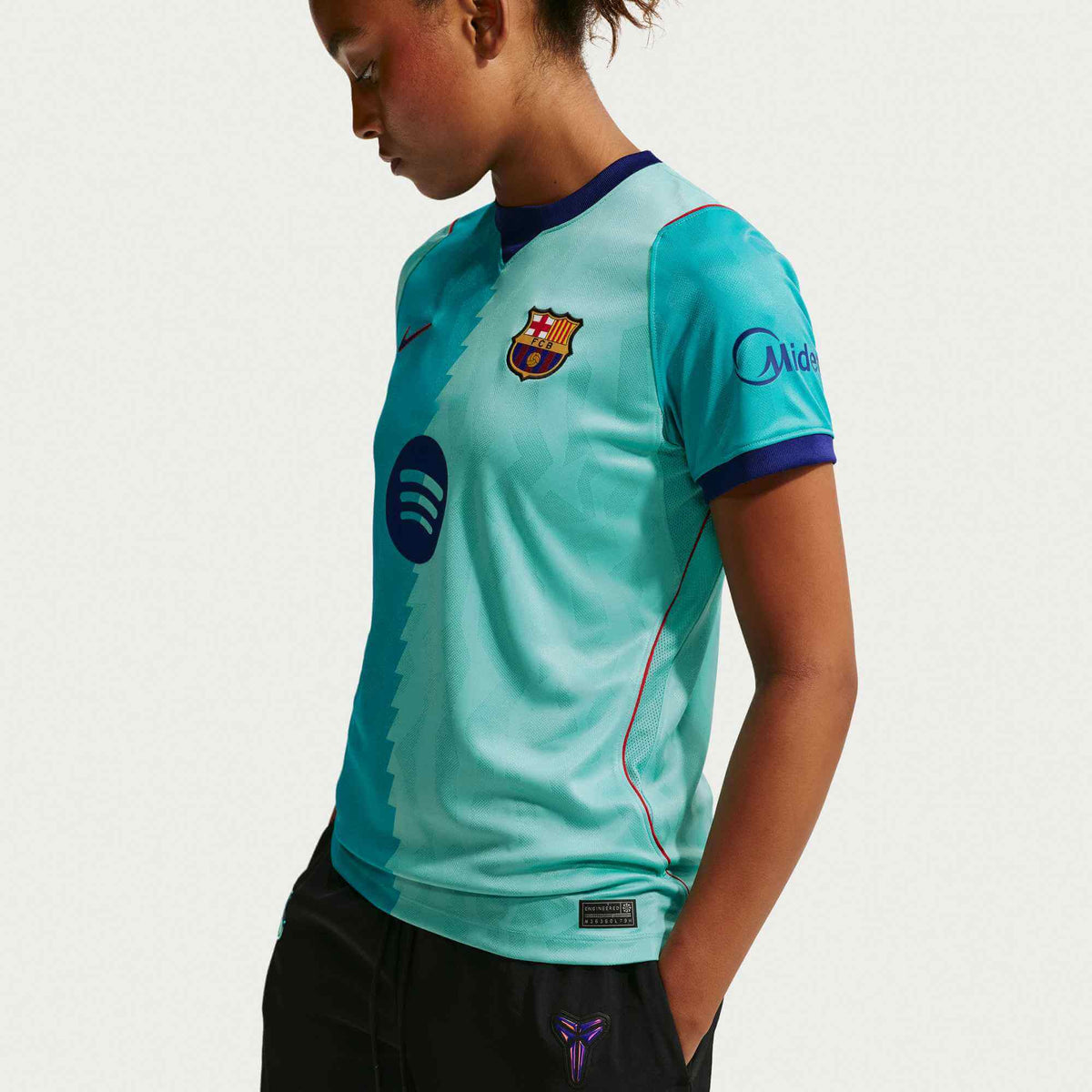 Nike 2026-27 Barcelona Women's Stadium Third Soccer Jersey (Model - Side)