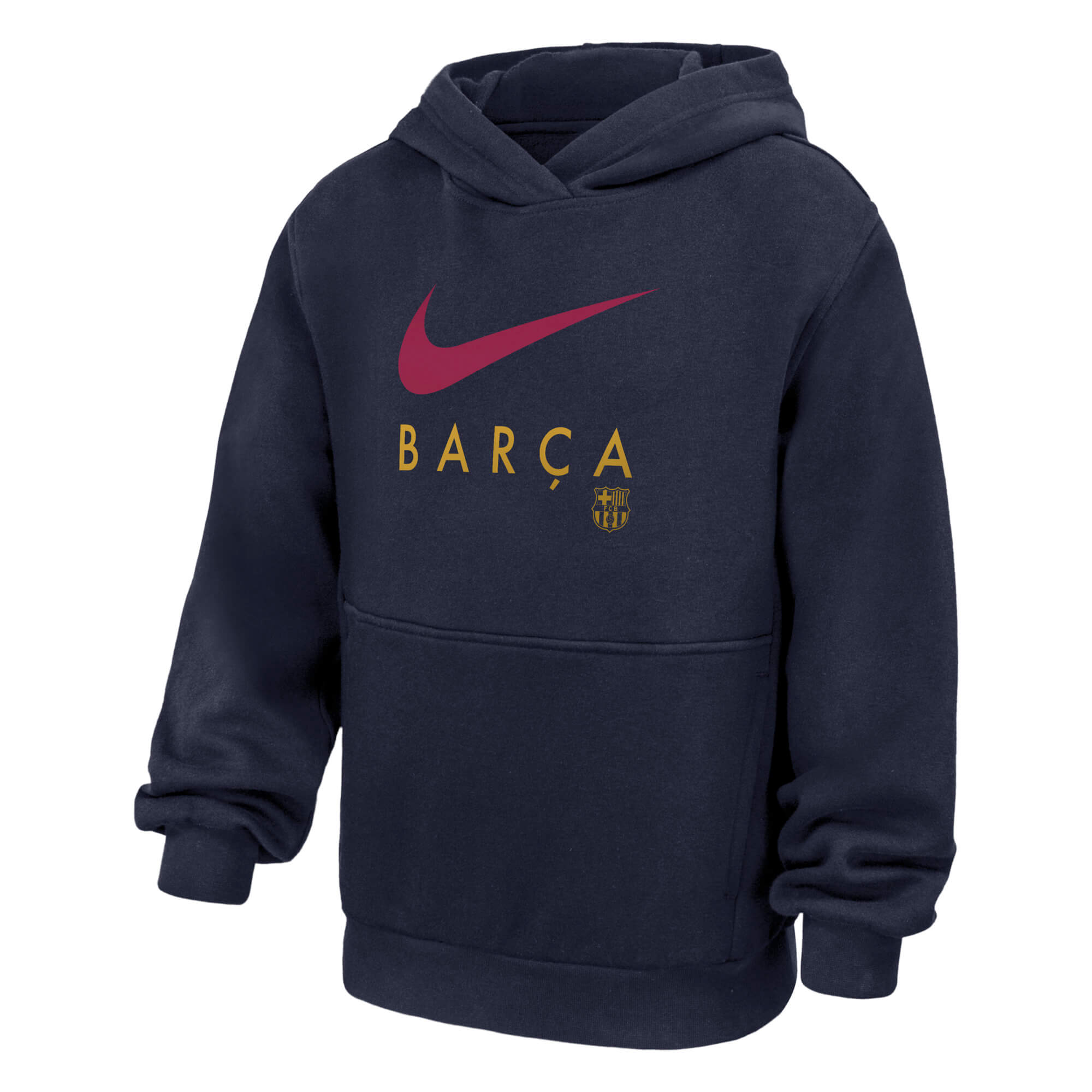 Nike 2026-27 Barcelona Youth Club Fleece Pullover Hoodie (Front)