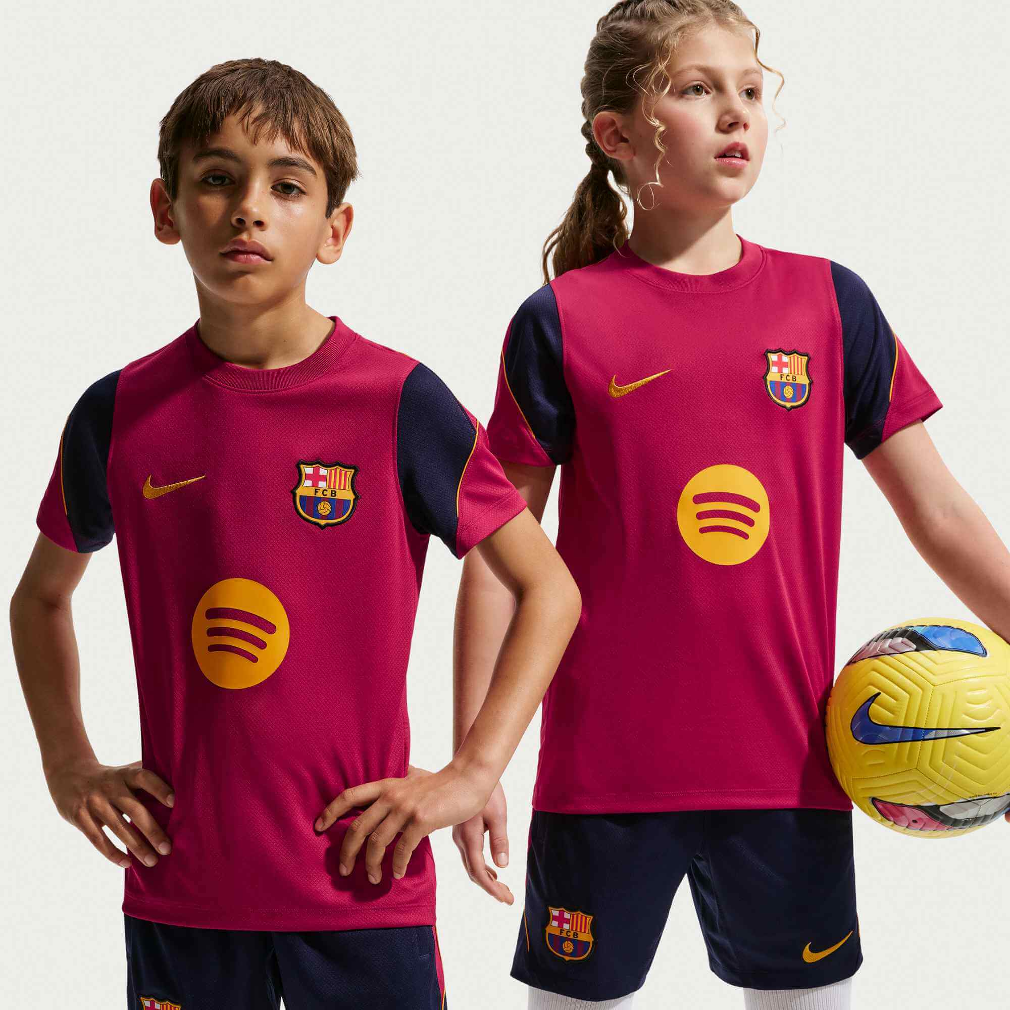 Nike 2026-27 Barcelona Youth Dri-Fit Strike Top (Models - Front)