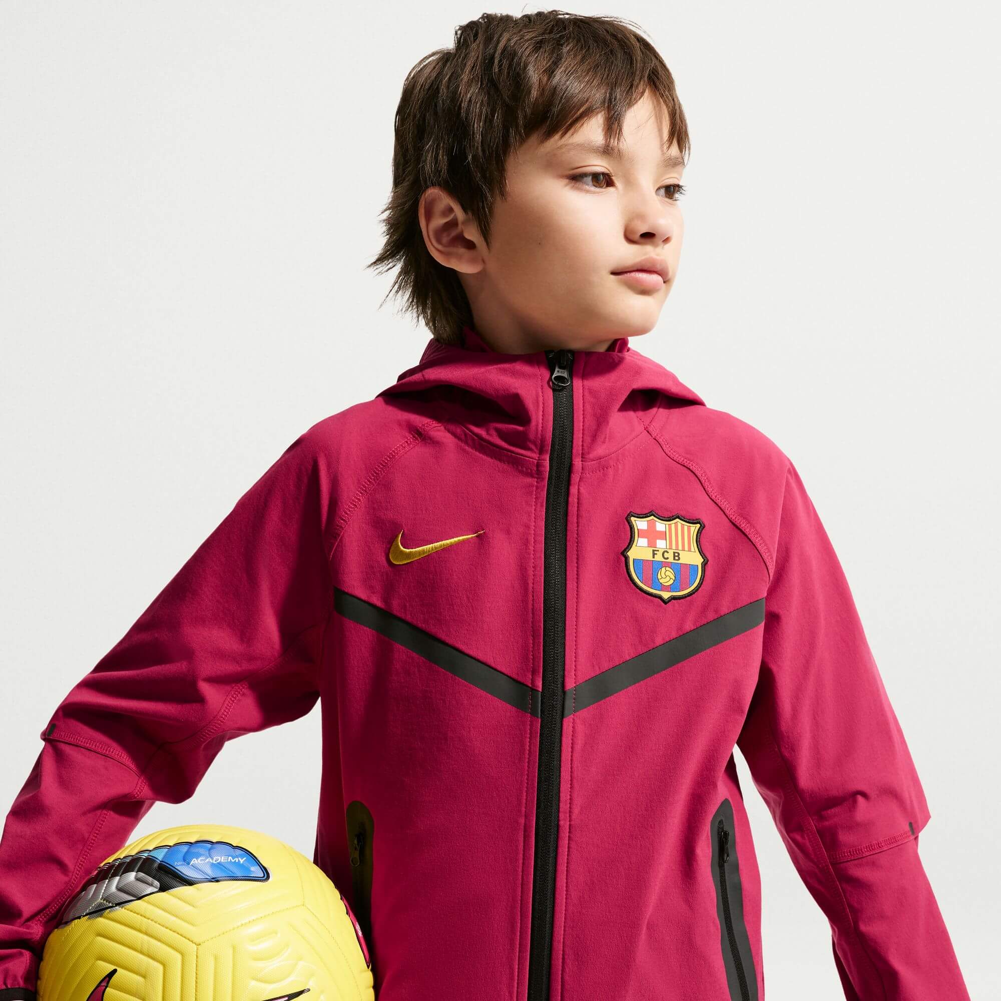 Nike 2026-27 Barcelona Youth Full-Zip Tech Jacket (Detail 1)