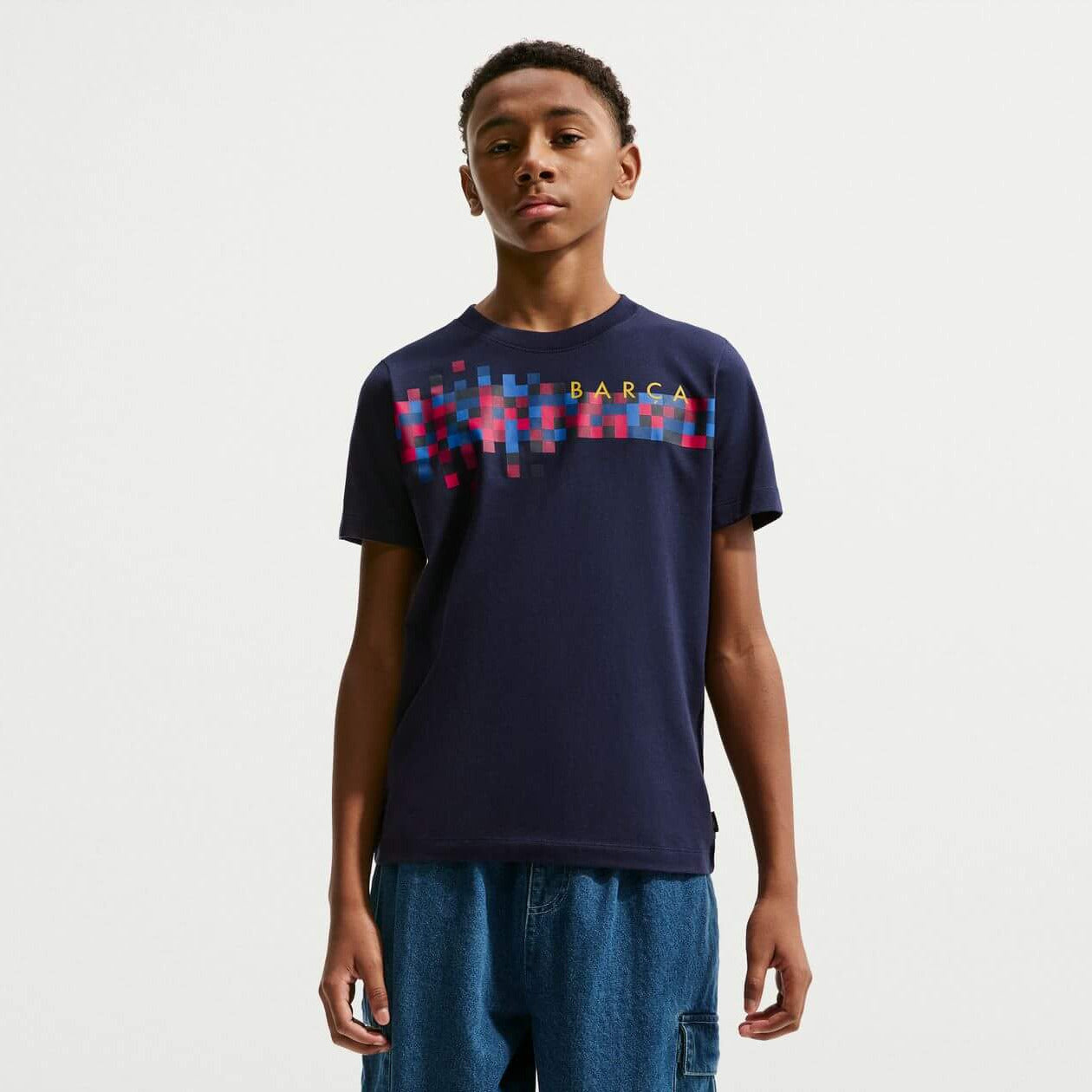 Nike 2026-27 Barcelona Youth Graphic Tee (Model - Front)
