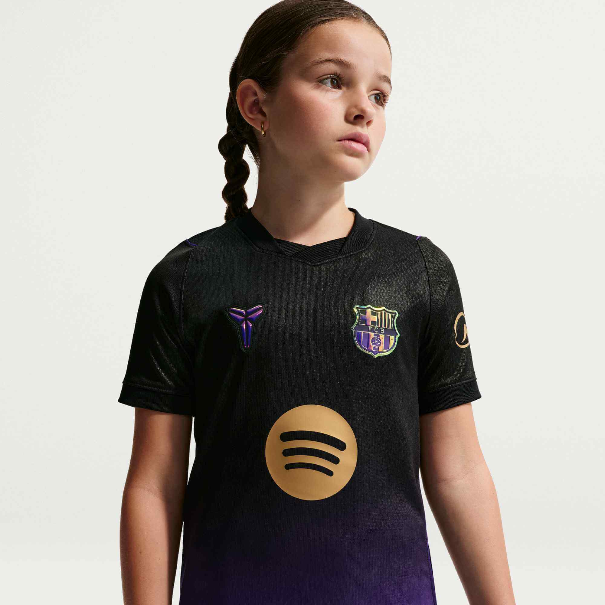 Nike 2026-27 Barcelona Youth Stadium Away Soccer Jersey (Model 1 - Front)