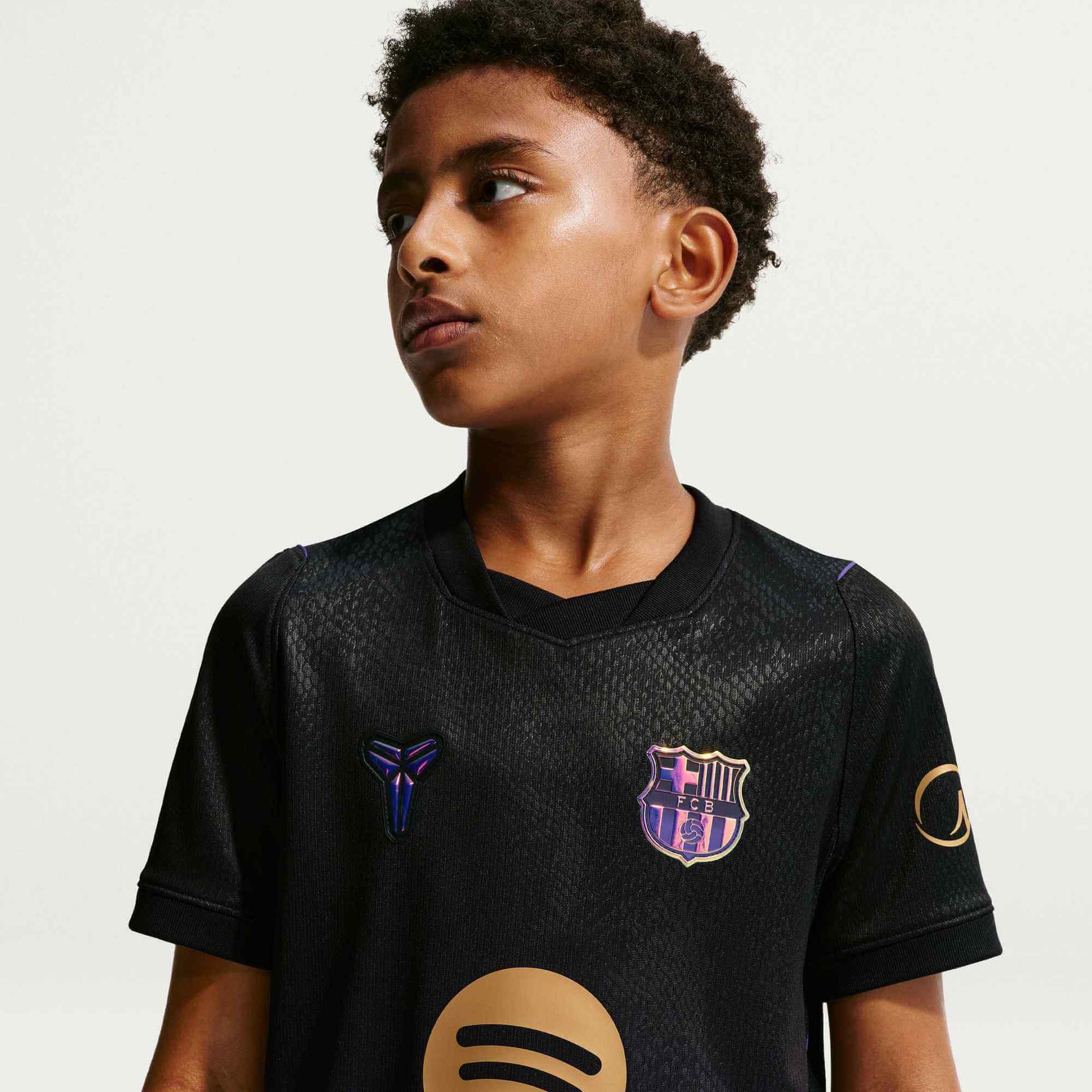 Nike 2026-27 Barcelona Youth Stadium Away Soccer Jersey (Model 2 - Front)