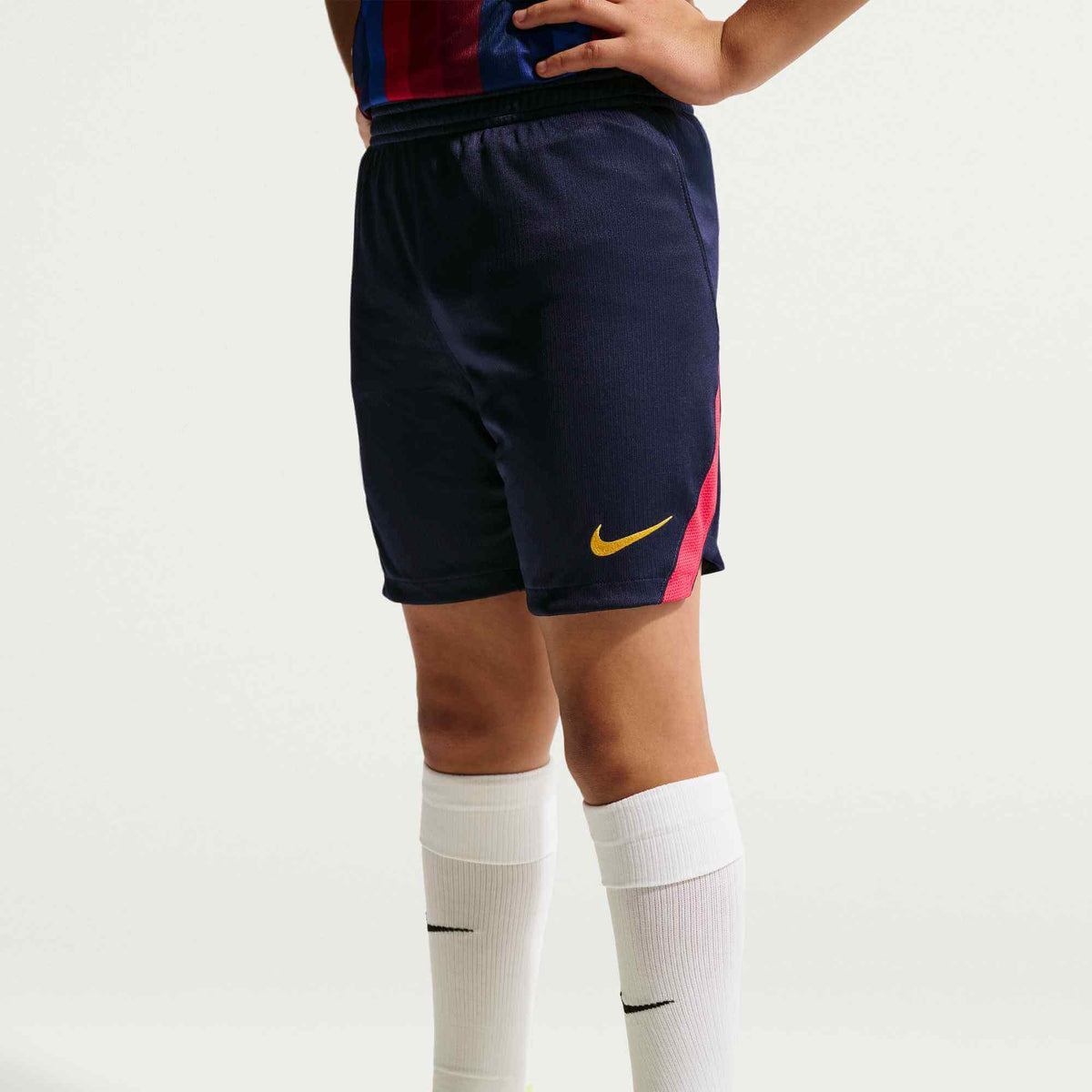 Nike 2026-27 Barcelona Youth Stadium Home Shorts (Model - Front)