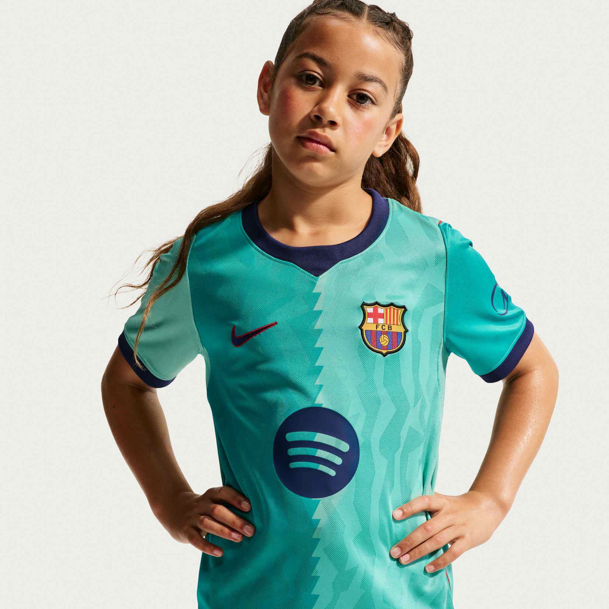 Nike 2026-27 Barcelona Youth Stadium Third Soccer Jersey (Model 1 - Front)