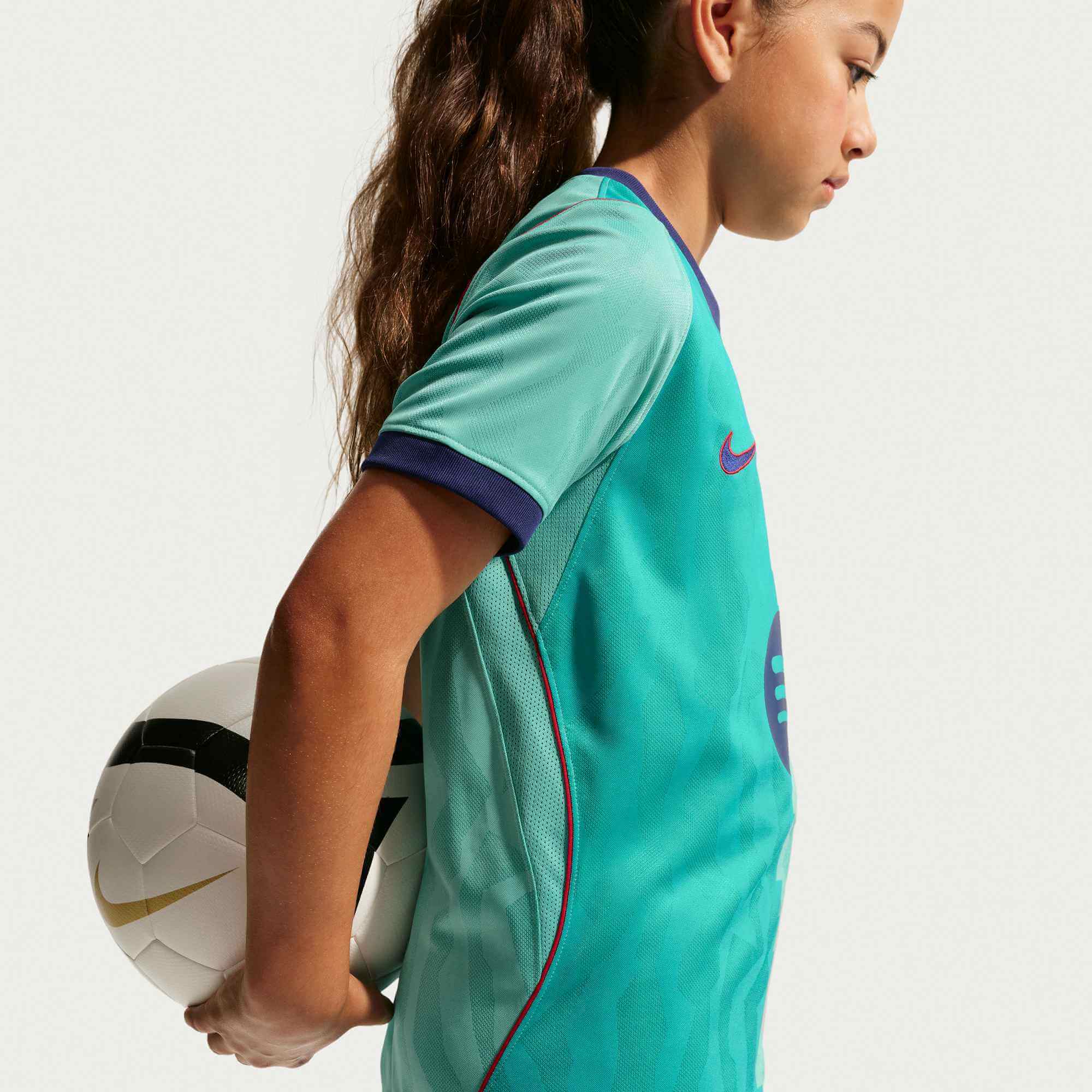 Nike 2026-27 Barcelona Youth Stadium Third Soccer Jersey (Model 1 - Side)