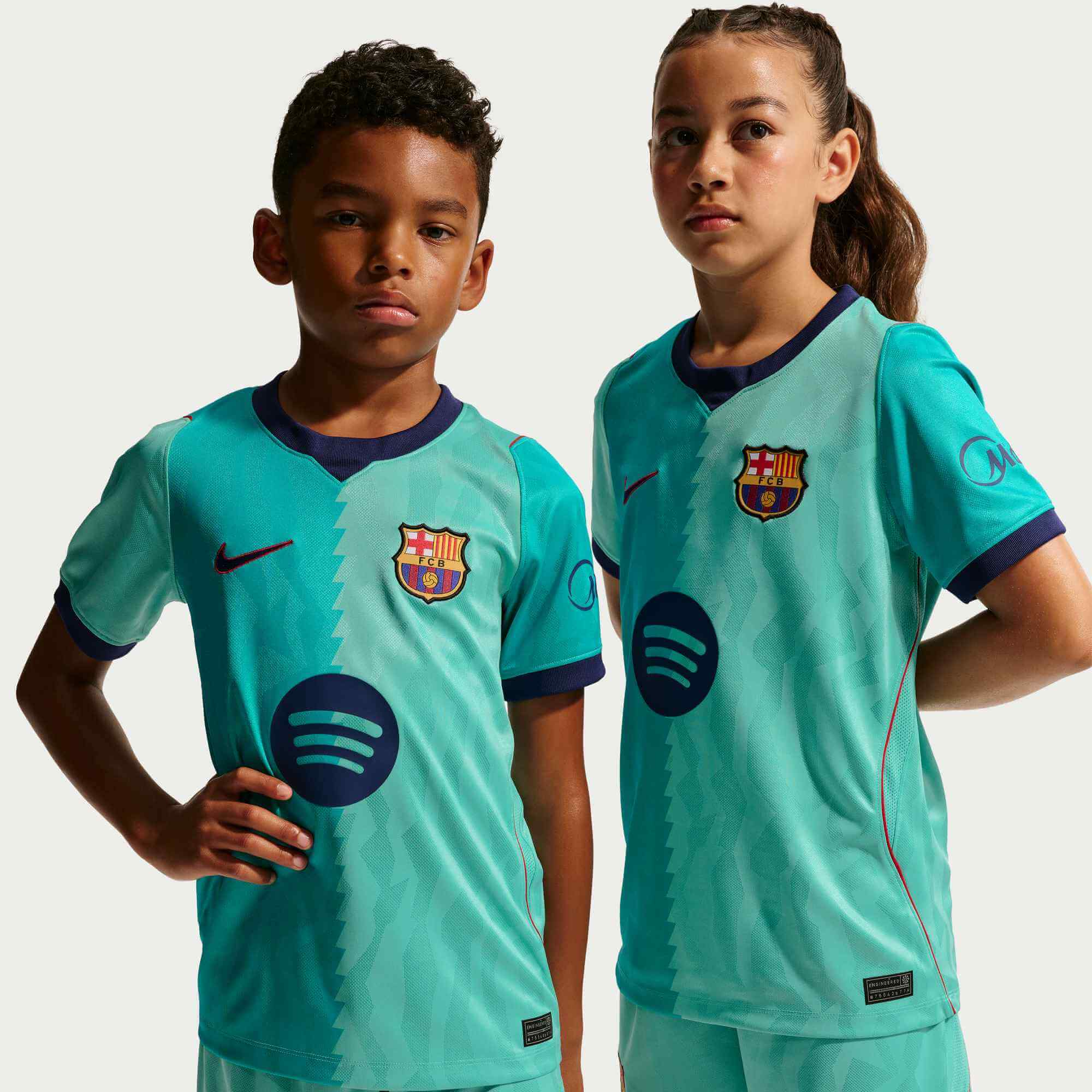 Nike 2026-27 Barcelona Youth Stadium Third Soccer Jersey (Models - Front)