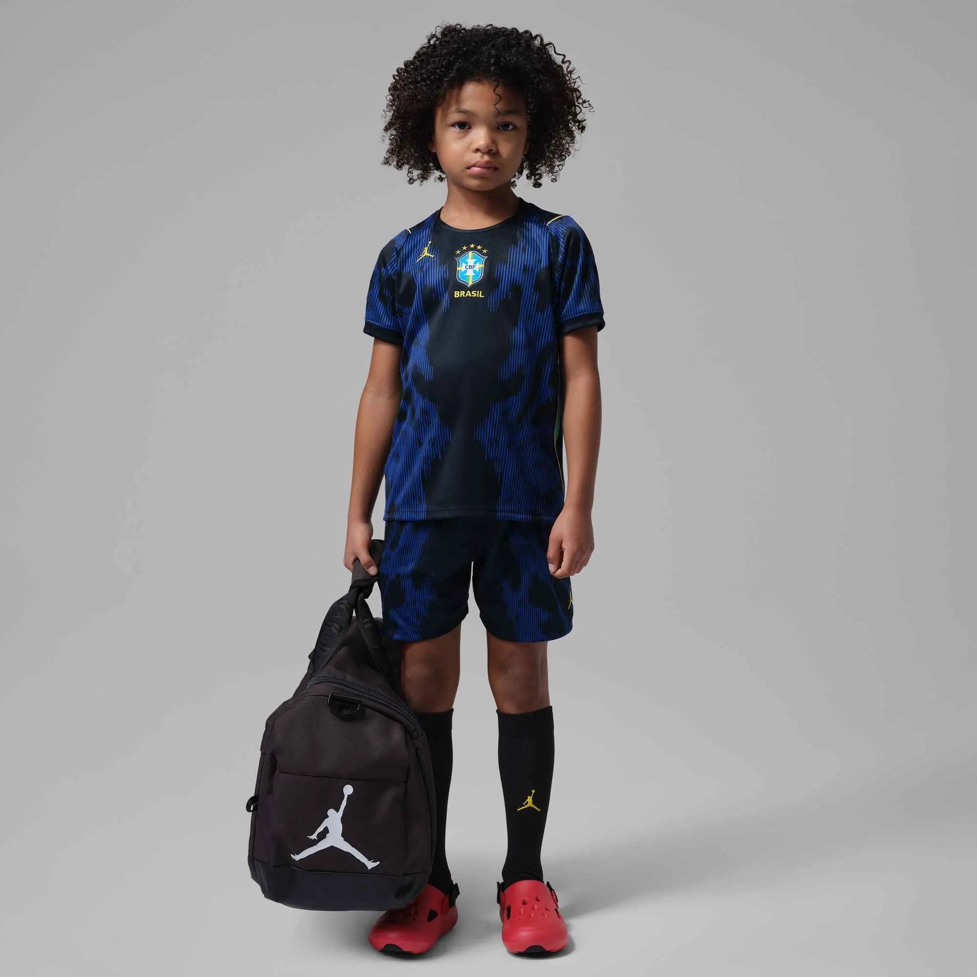 Nike 2026-27 Brazil Little Kids' Stadium Away Kit (Model - Front)