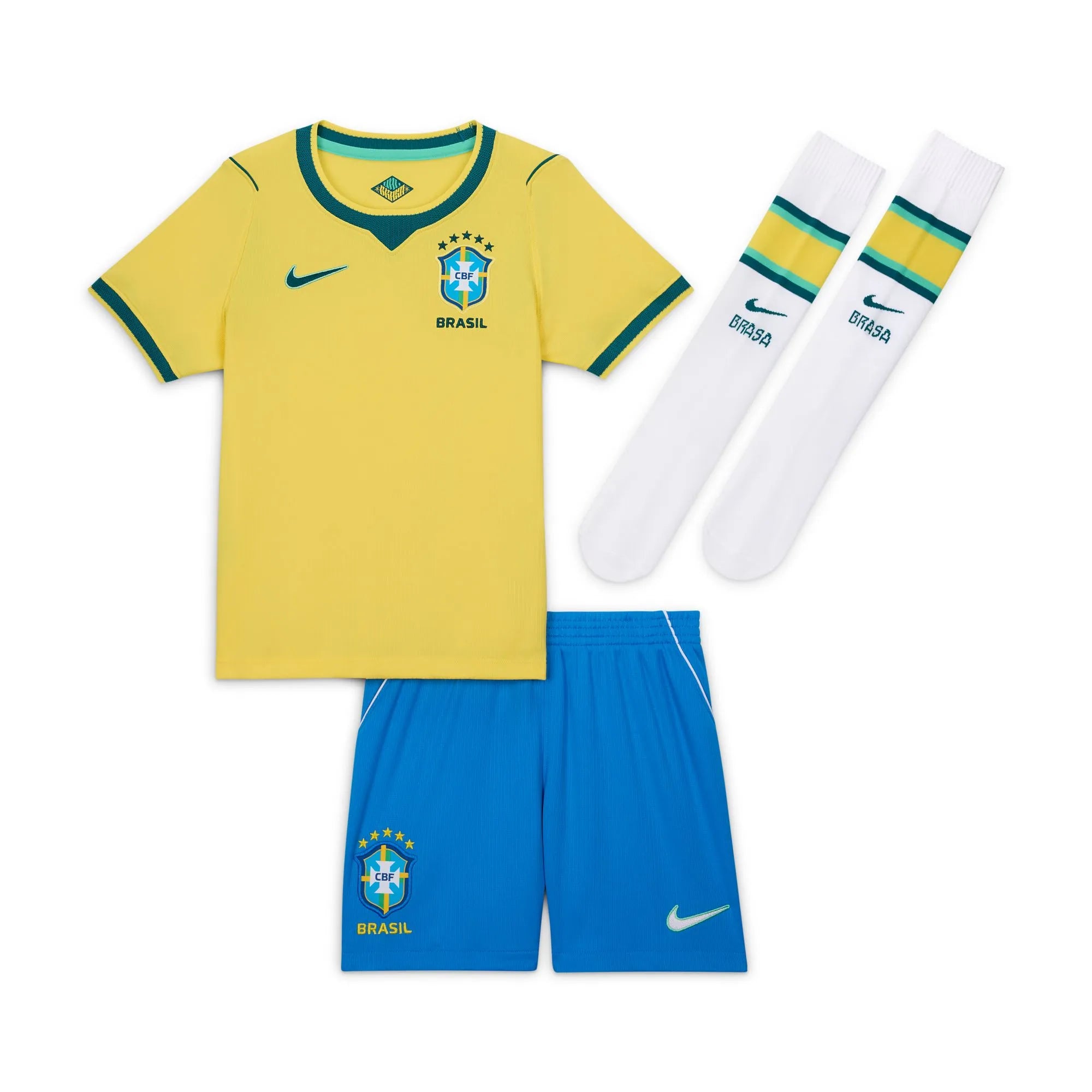 Nike 2026-27 Brazil Little Kids' Stadium Home Kit