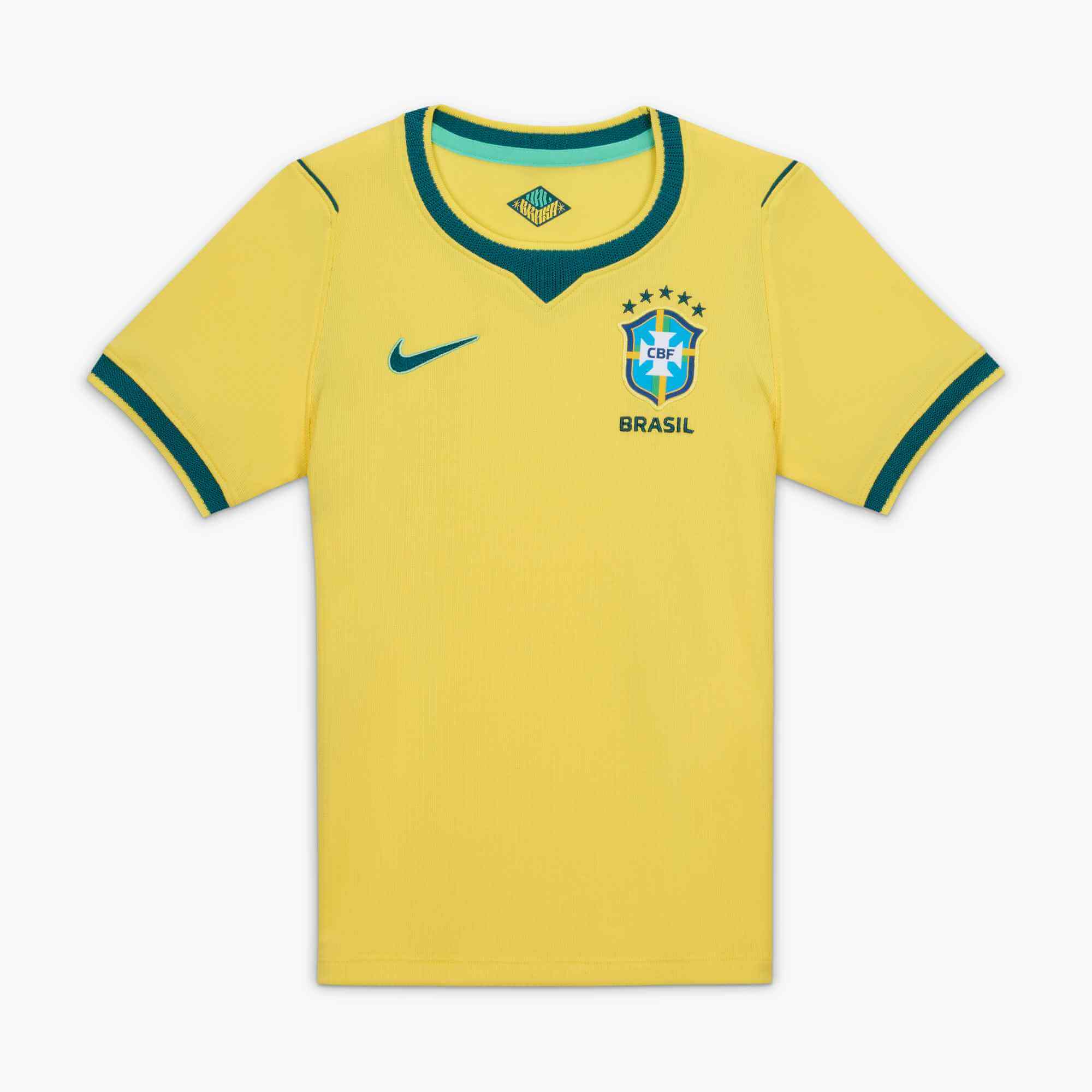 Nike 2026-27 Brazil Little Kids' Stadium Home Soccer Jersey (Front)