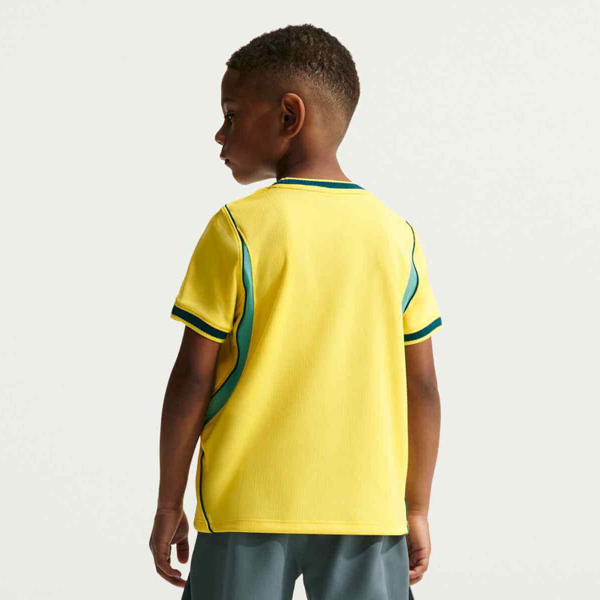 Nike 2026-27 Brazil Little Kids' Stadium Home Soccer Jersey (Model - Back)