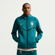 Nike 2026-27 Brazil Men's Full-Zip Tech Fleece Hoodie (Model - Front)