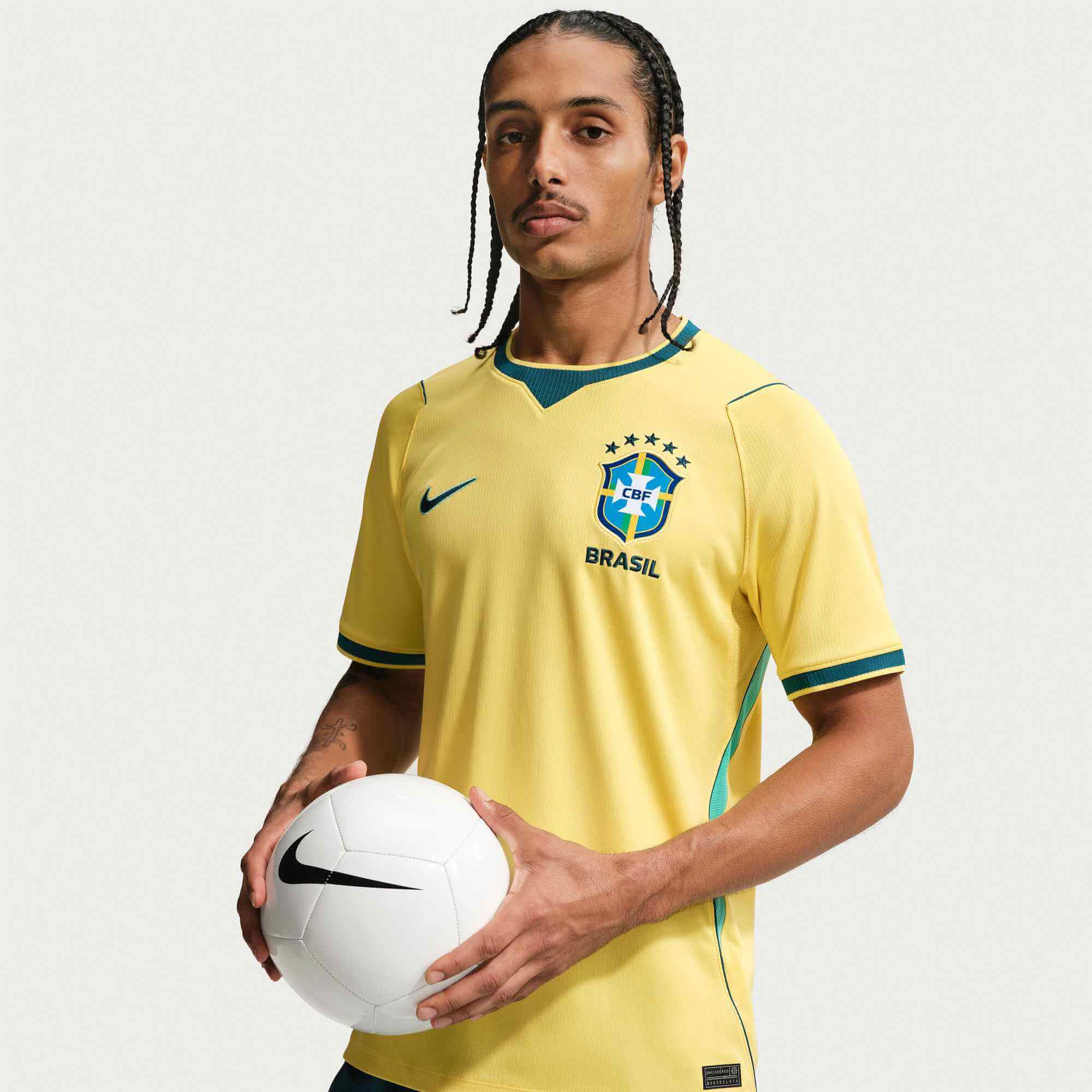 Nike 2026-27 Brazil Men's Stadium Home Soccer Jersey (Detail 1)