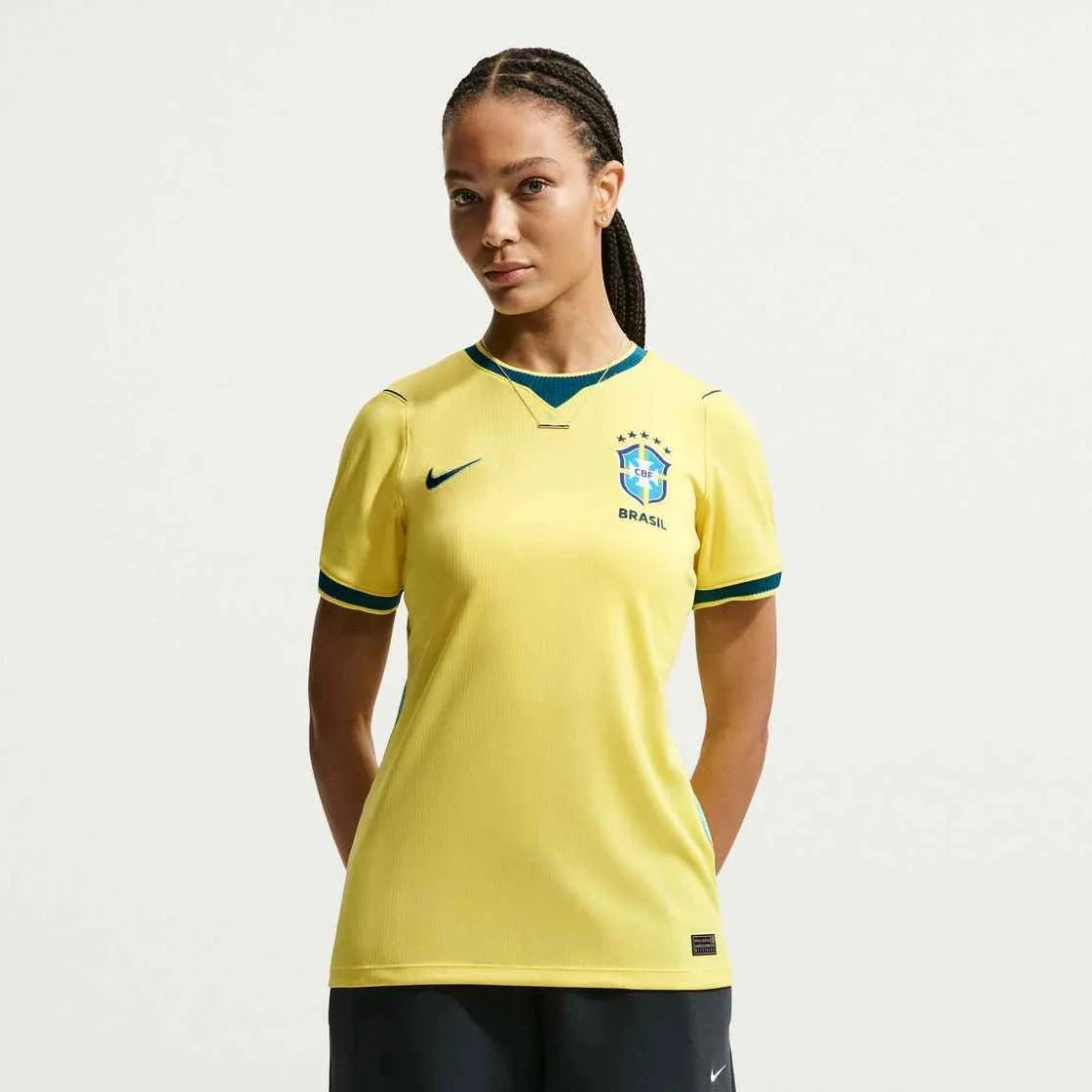 Nike 2026-27 Brazil Women's Stadium Home Soccer Jersey (Model - Front)