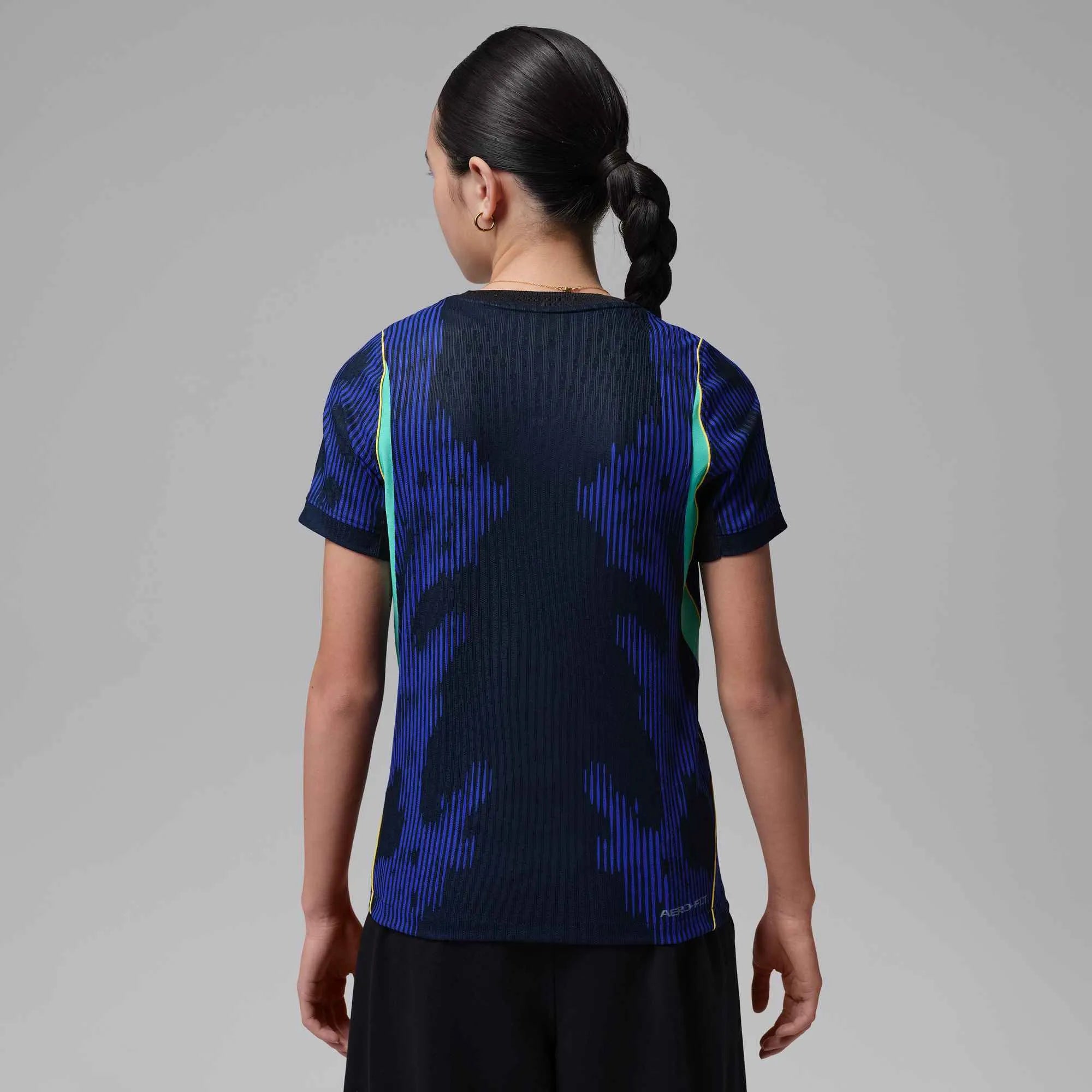 Nike 2026-27 Brazil Youth Authentic Away Soccer Jersey (Model - Back)
