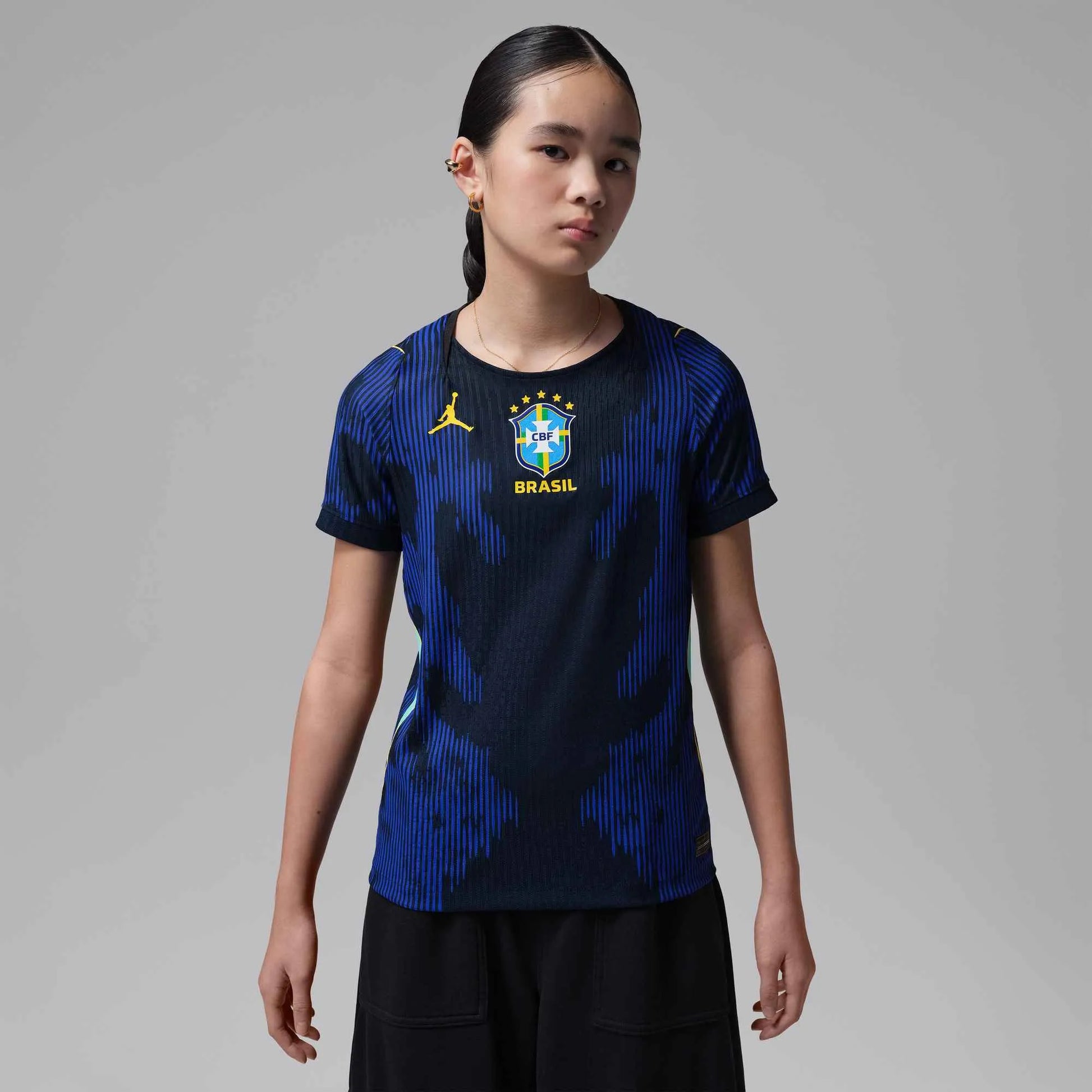 Nike 2026-27 Brazil Youth Authentic Away Soccer Jersey (Model - Front)