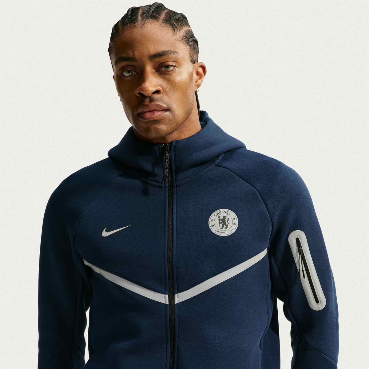 Nike 2026-27 Chelsea Men's Full-Zip Tech Fleece Jacket (Detail 1)