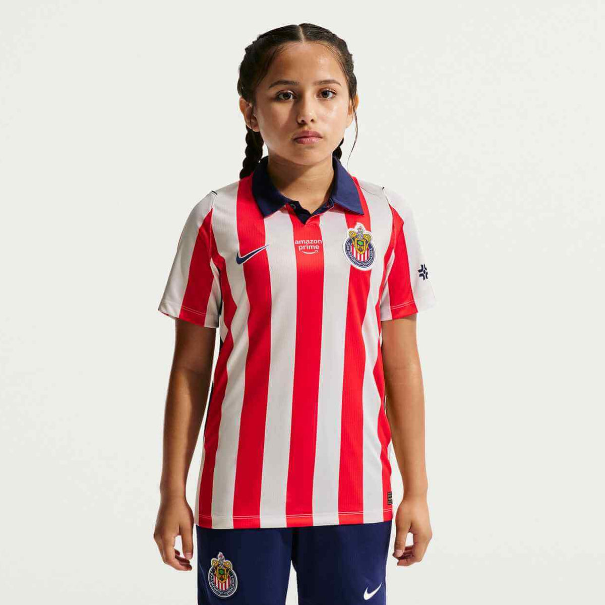 Nike 2026-27 Chivas Youth Stadium Home Soccer Jersey (Model - Front)