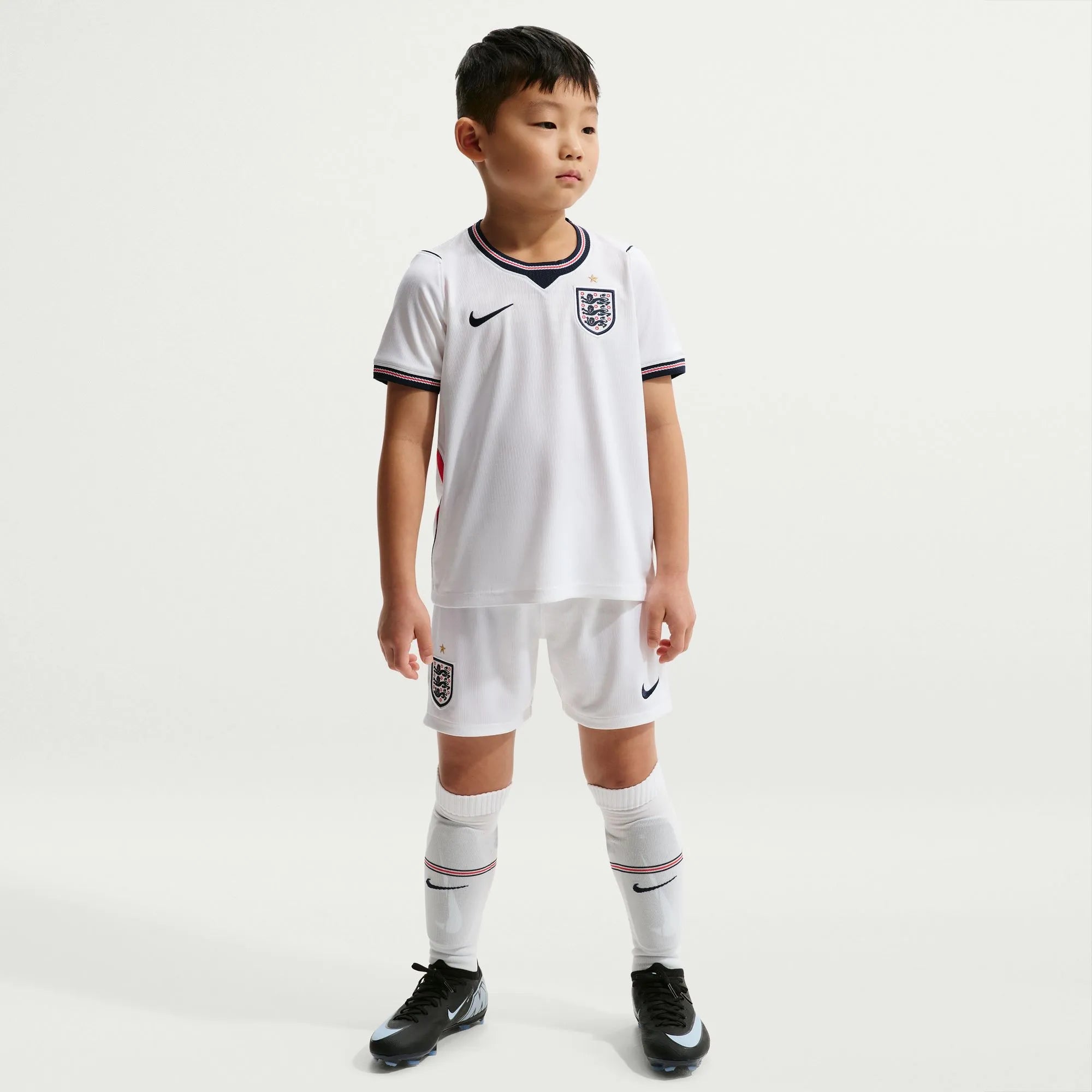 Nike 2026-27 England Little Kids' Stadium Home Kit (Model - Front)