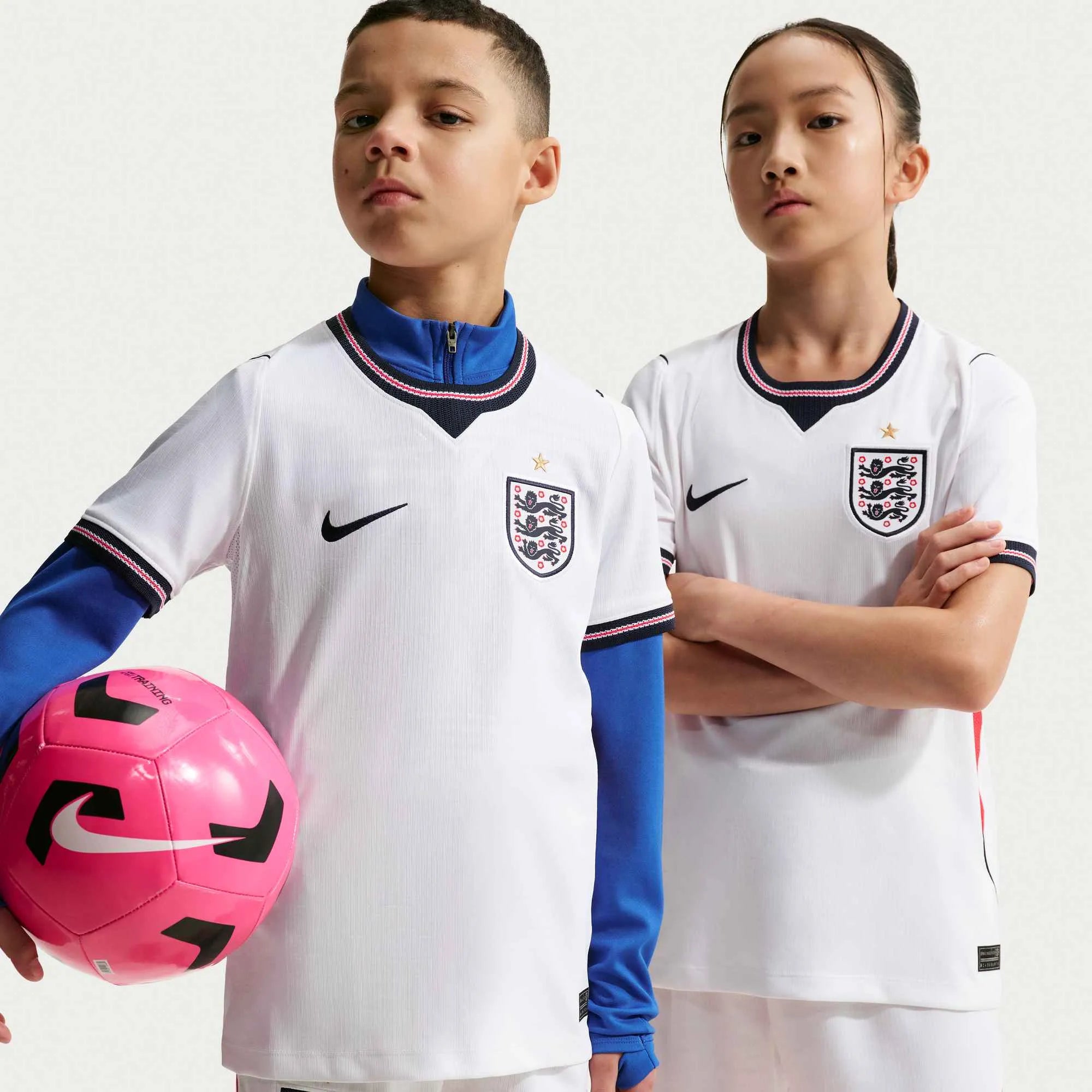 Nike 2026-27 England Youth Stadium Home Soccer Jersey (Models - Front)