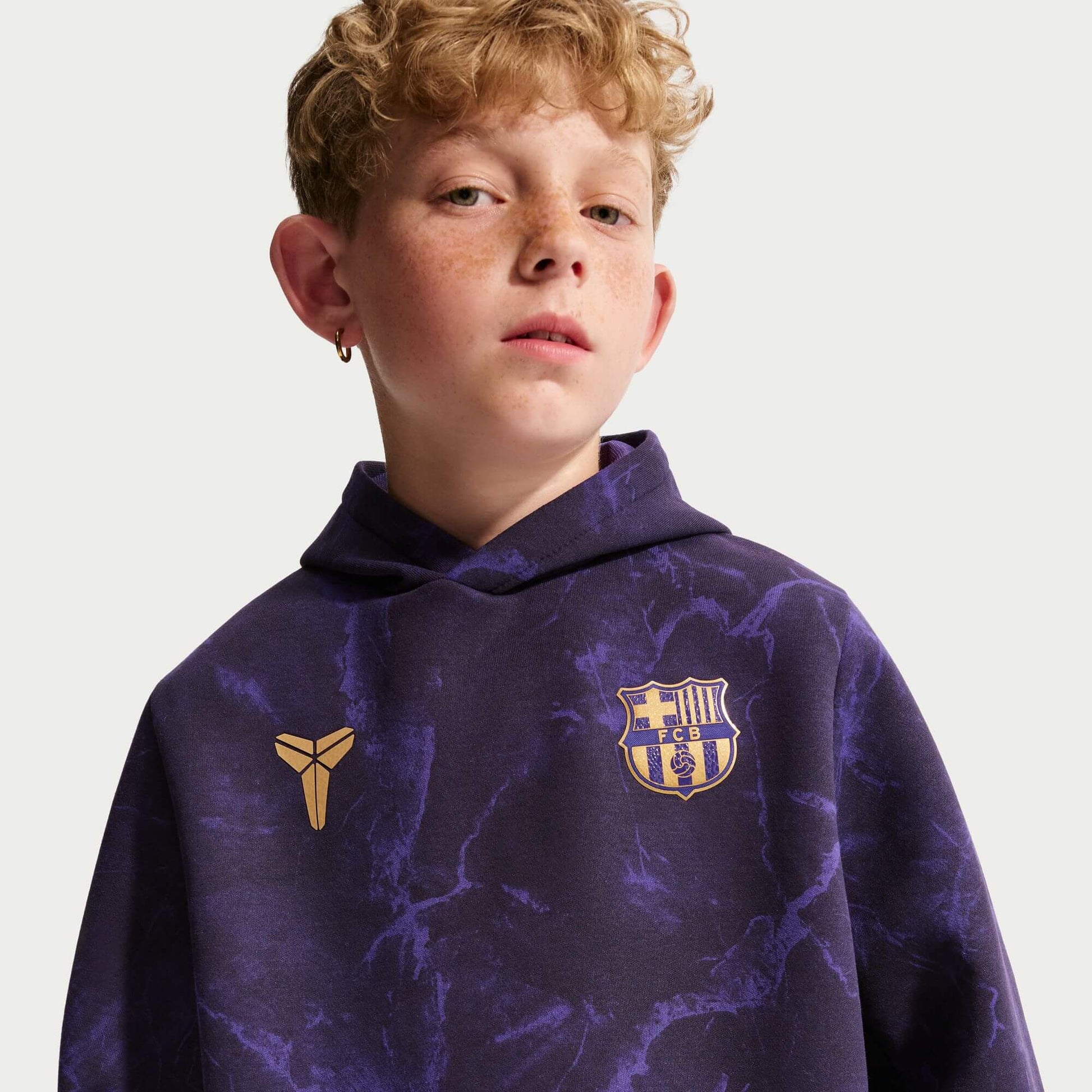 Nike 2026-27 FC Barcelona Youth Away Pullover Hoodie (Detail 1)