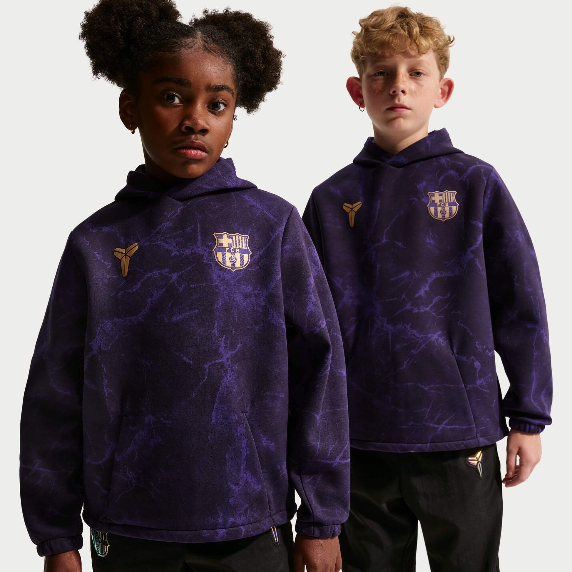 Nike 2026-27 FC Barcelona Youth Away Pullover Hoodie (Models - Front)