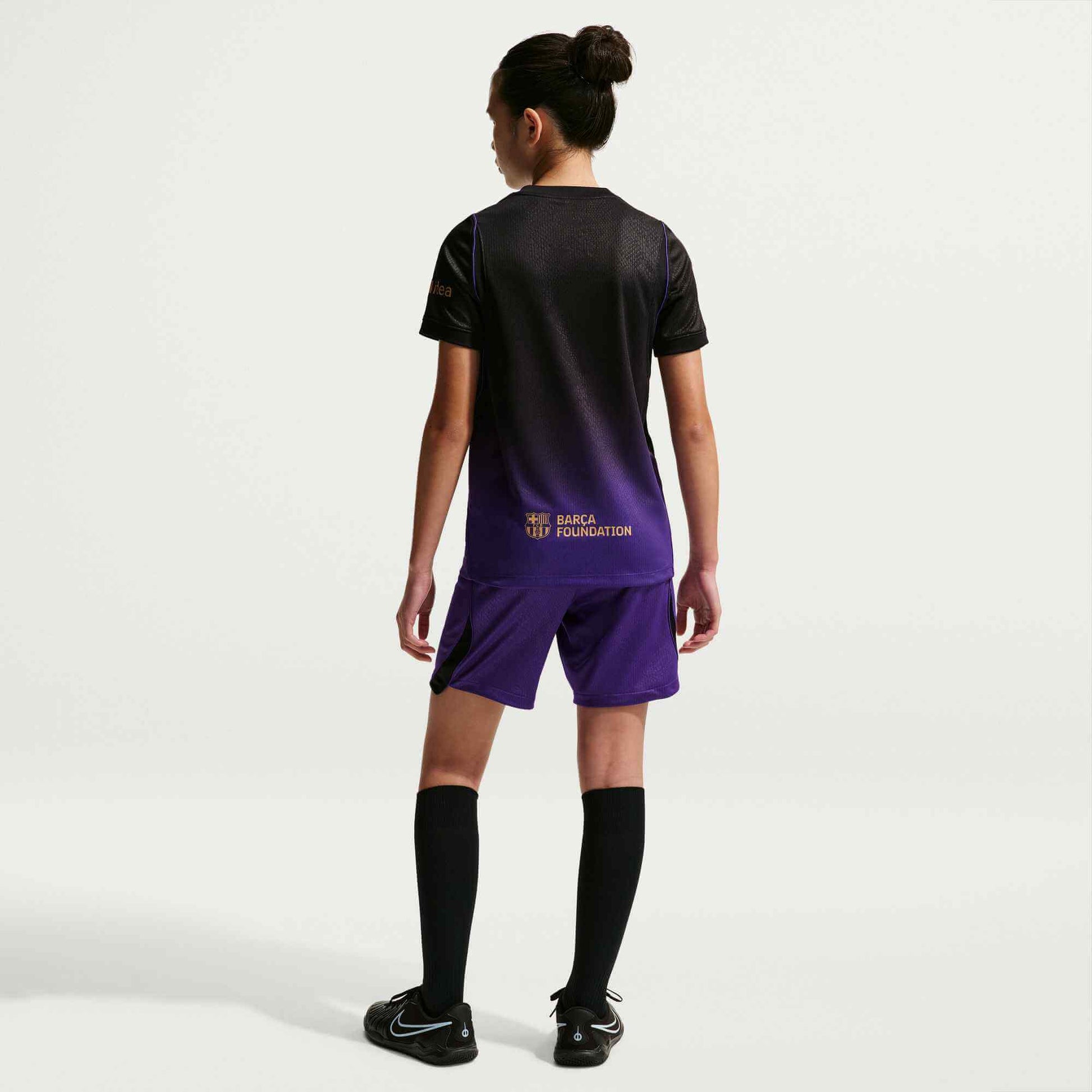 Nike 2026-27 FC Barcelona Youth Stadium Away Shorts (Model 2 - Back)