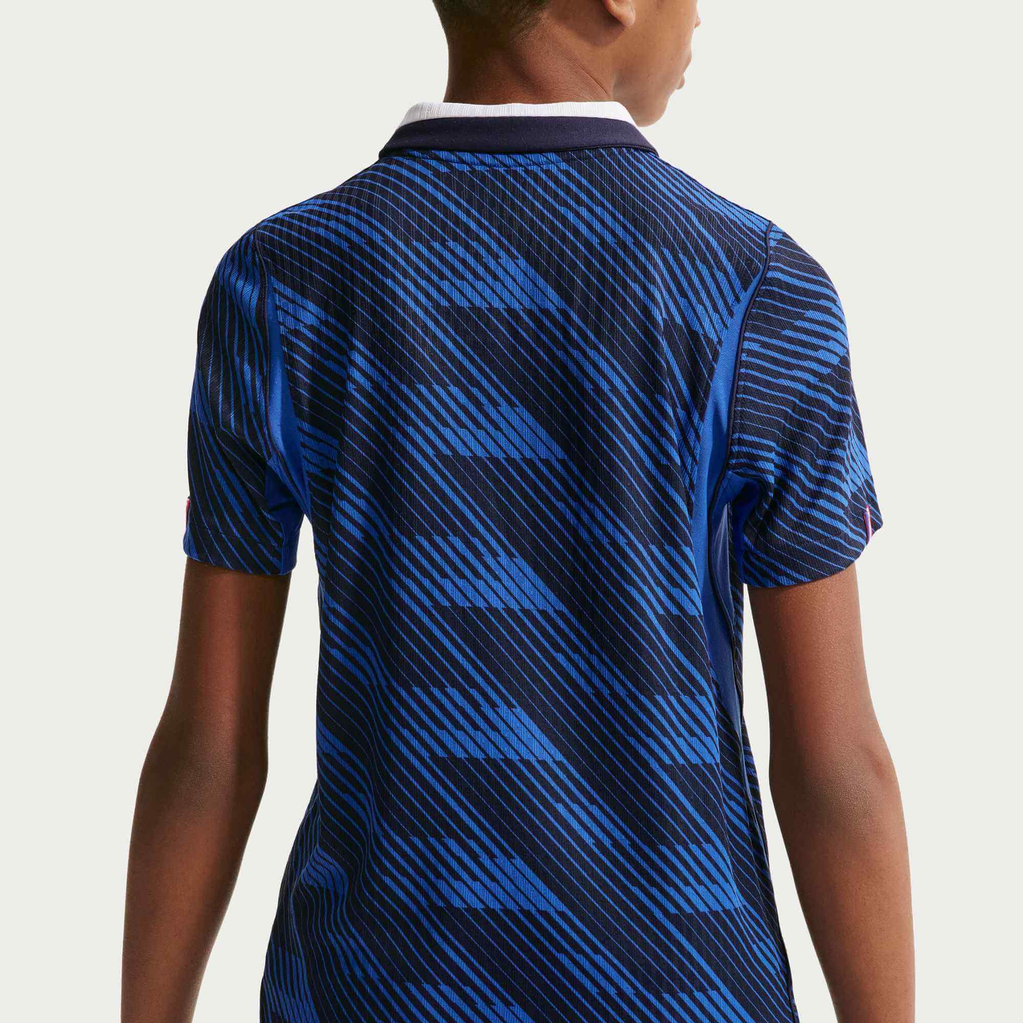 Nike 2026-27 France Youth Authentic Home Soccer Jersey (Model 1 - Back)