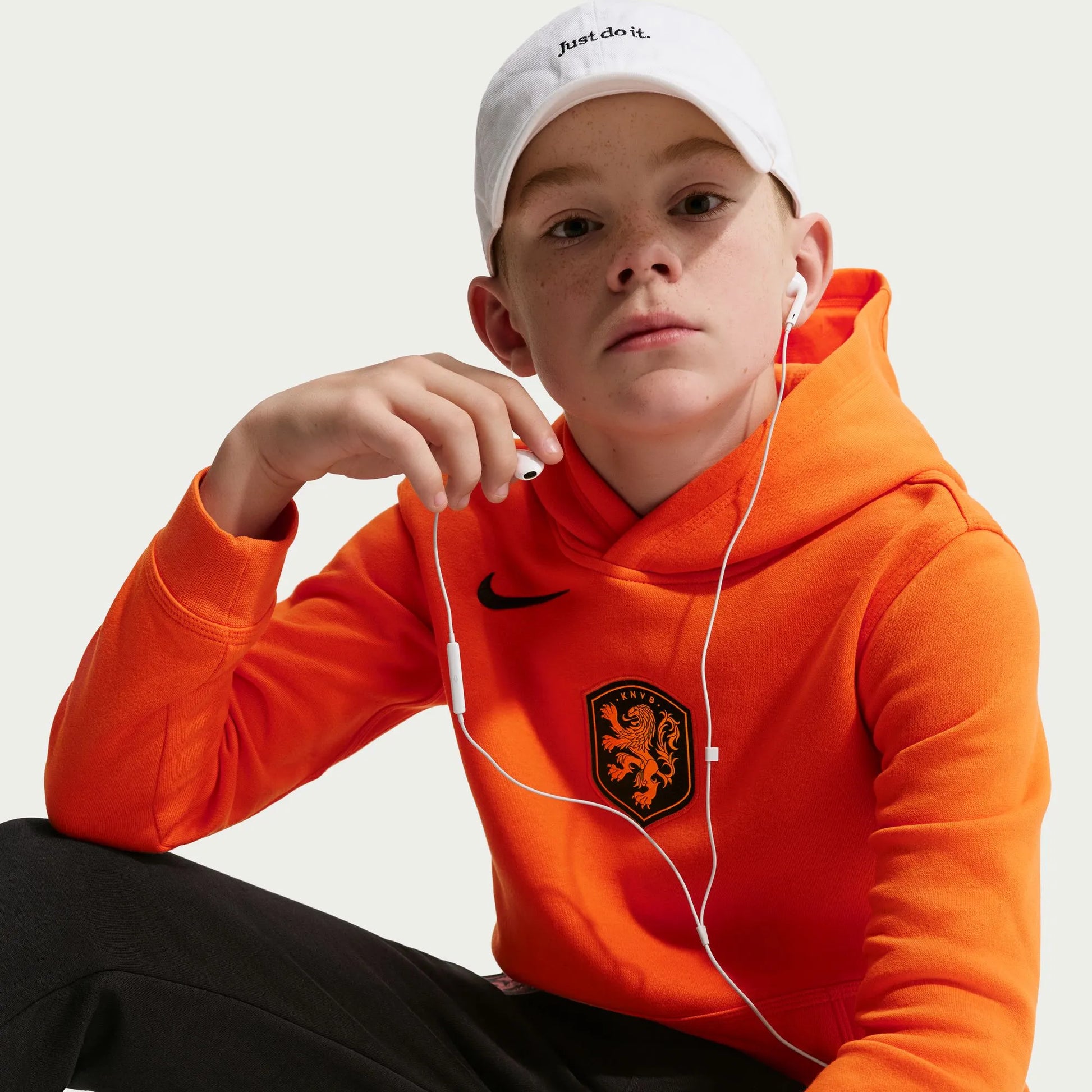 Nike 2026-27 Netherlands Youth Club Pullover Hoodie