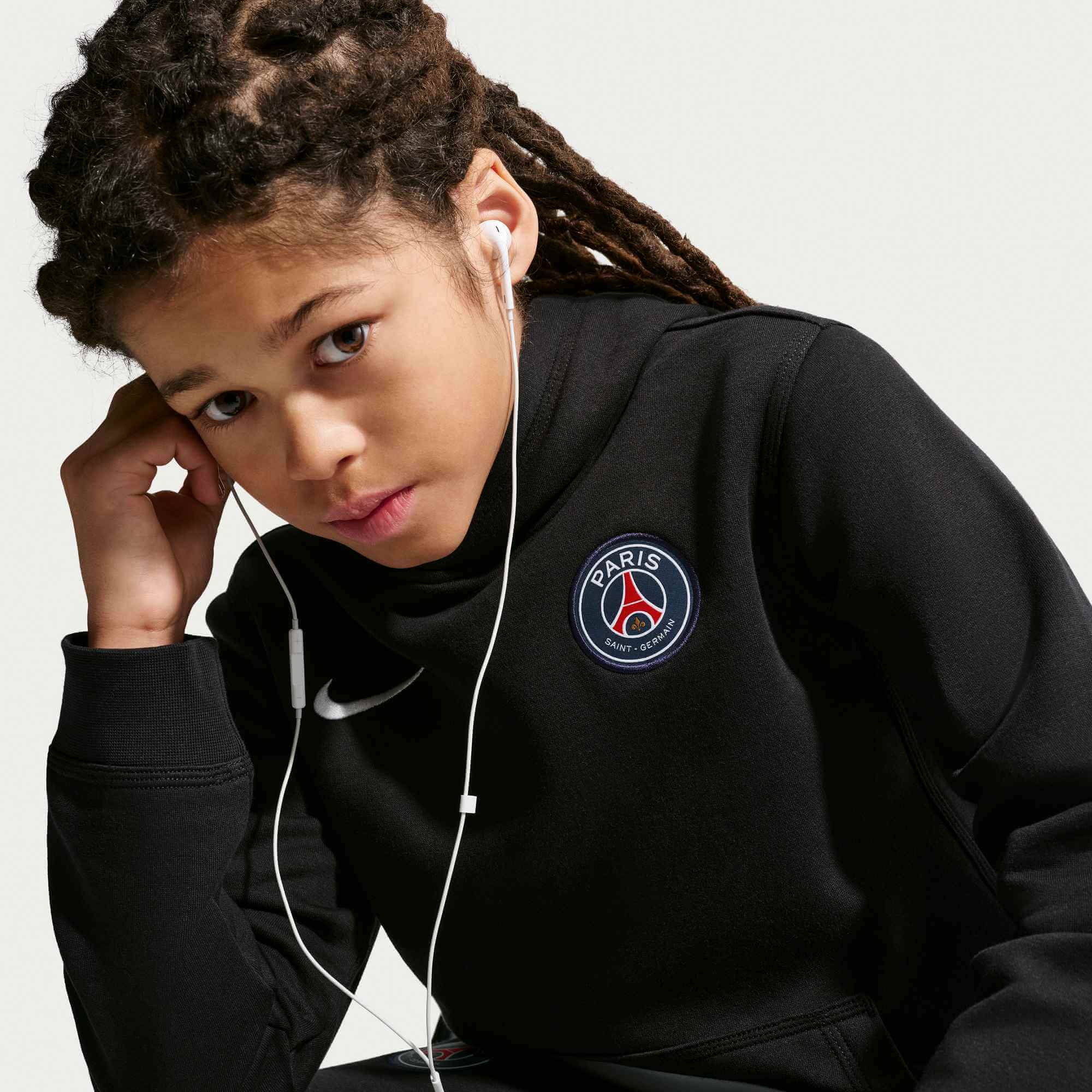 Nike 2026-27 PSG Youth Club Pullover Hoodie (Detail 1)