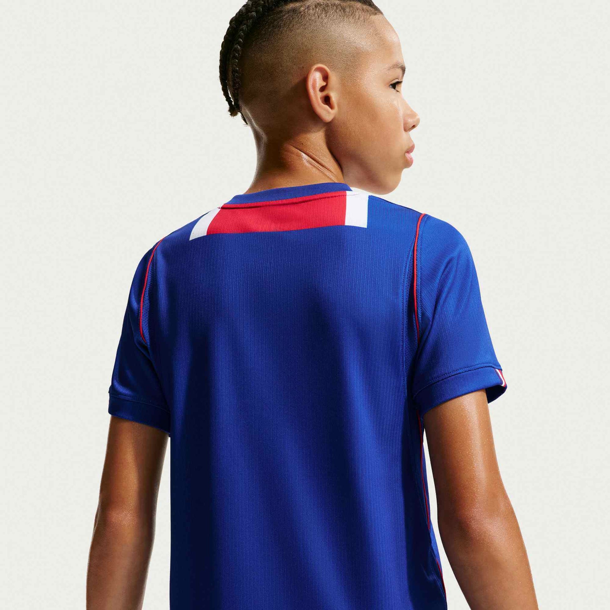 Nike 2026-27 PSG Youth Stadium Home Soccer Jersey (Model 2 - Back)