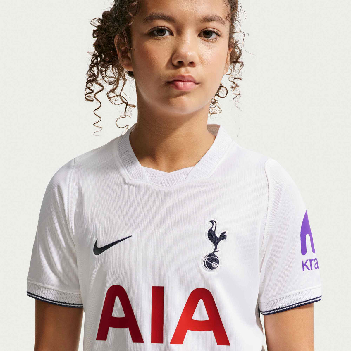 Nike 2026-27 Tottenham Youth Stadium Home Soccer Jersey (Model 2 - Front)