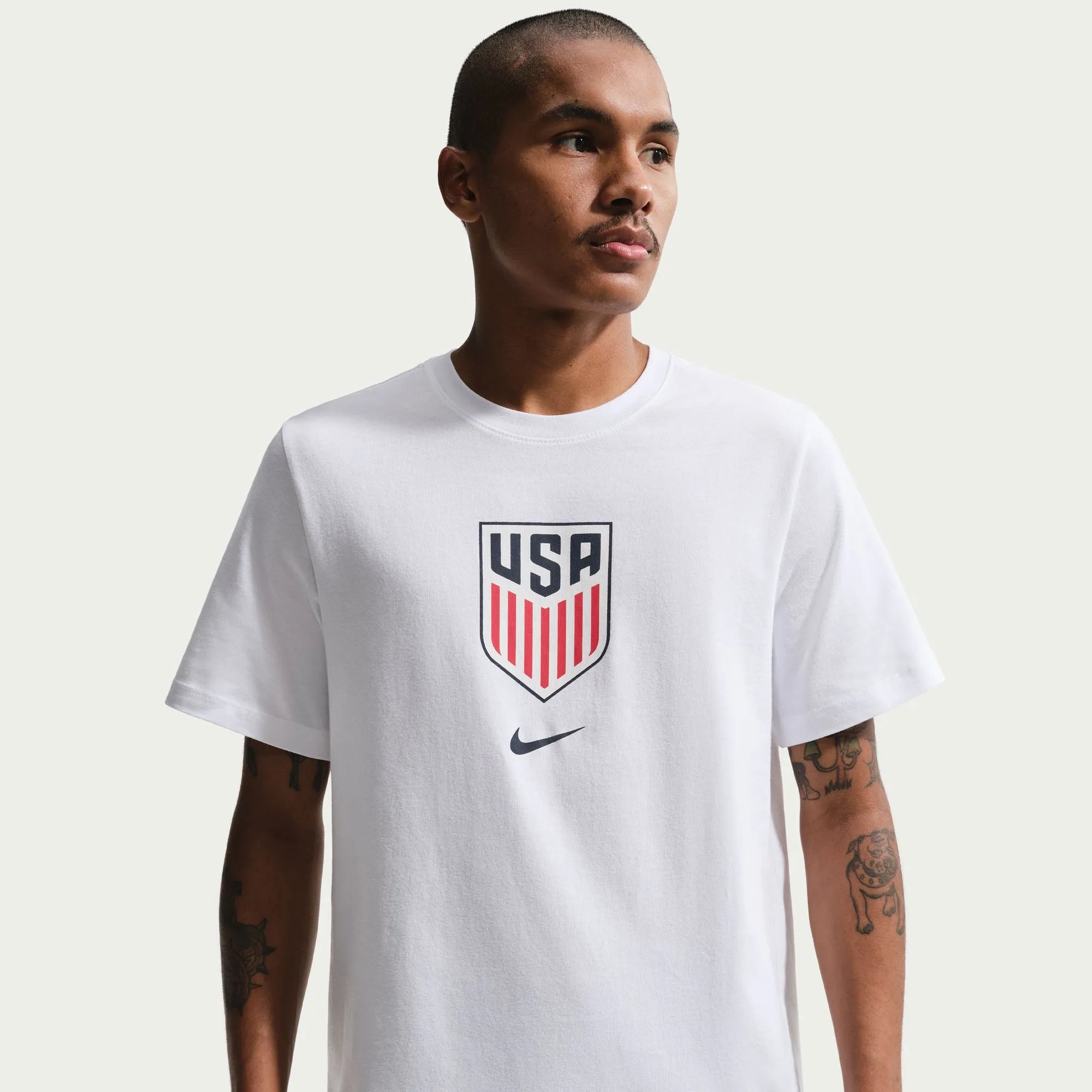 Nike 2026-27 USMNT Men's Crest Tee White (Detail 1)