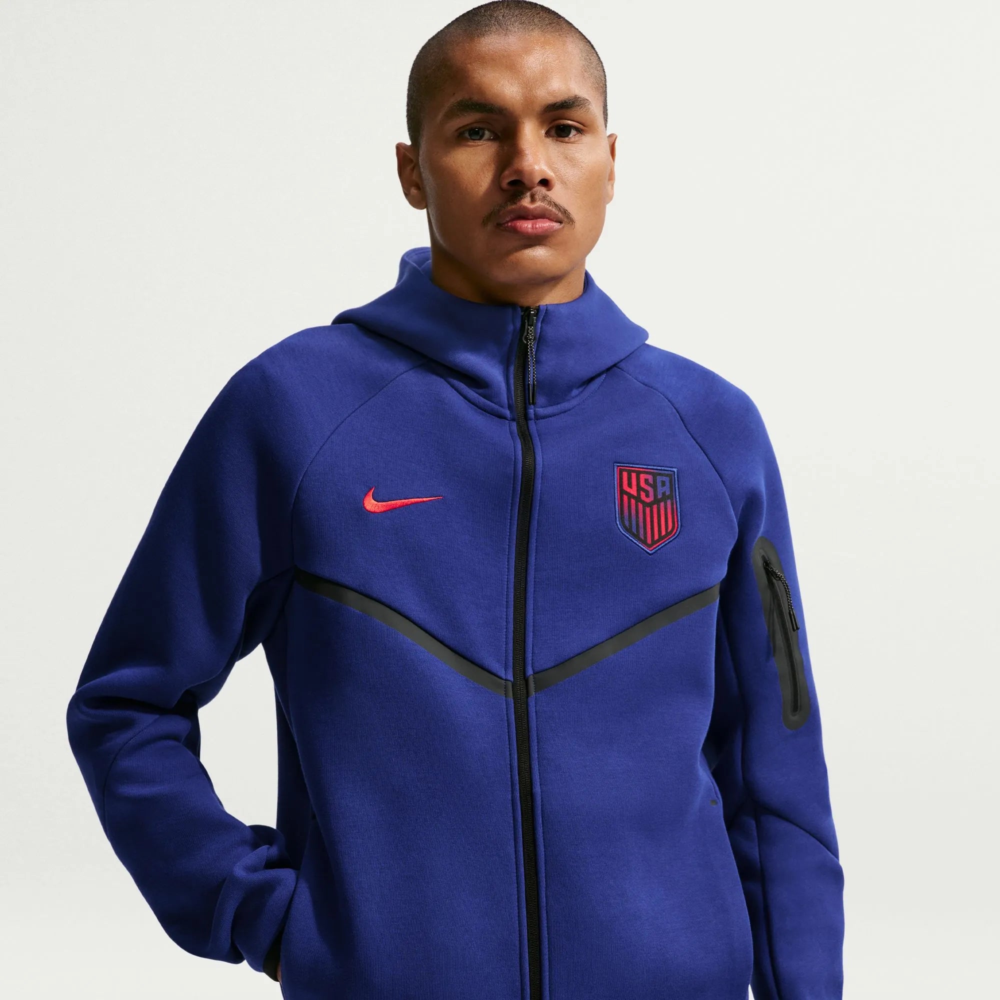 Nike 2026-27 USMNT Men's Full-Zip Tech Fleece Hoodie (Detail 1)