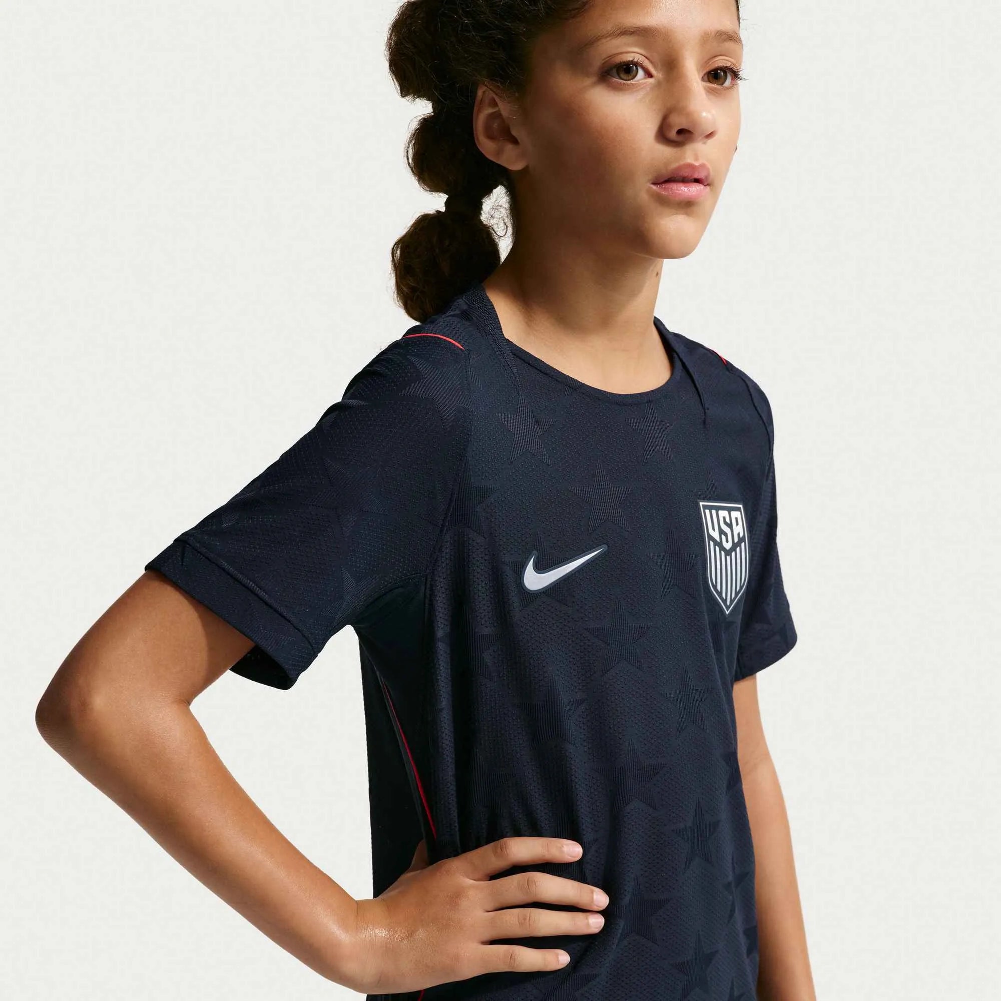 Nike 2026-27 USMNT Youth Authentic Away Soccer Jersey (Model 1 - Side)
